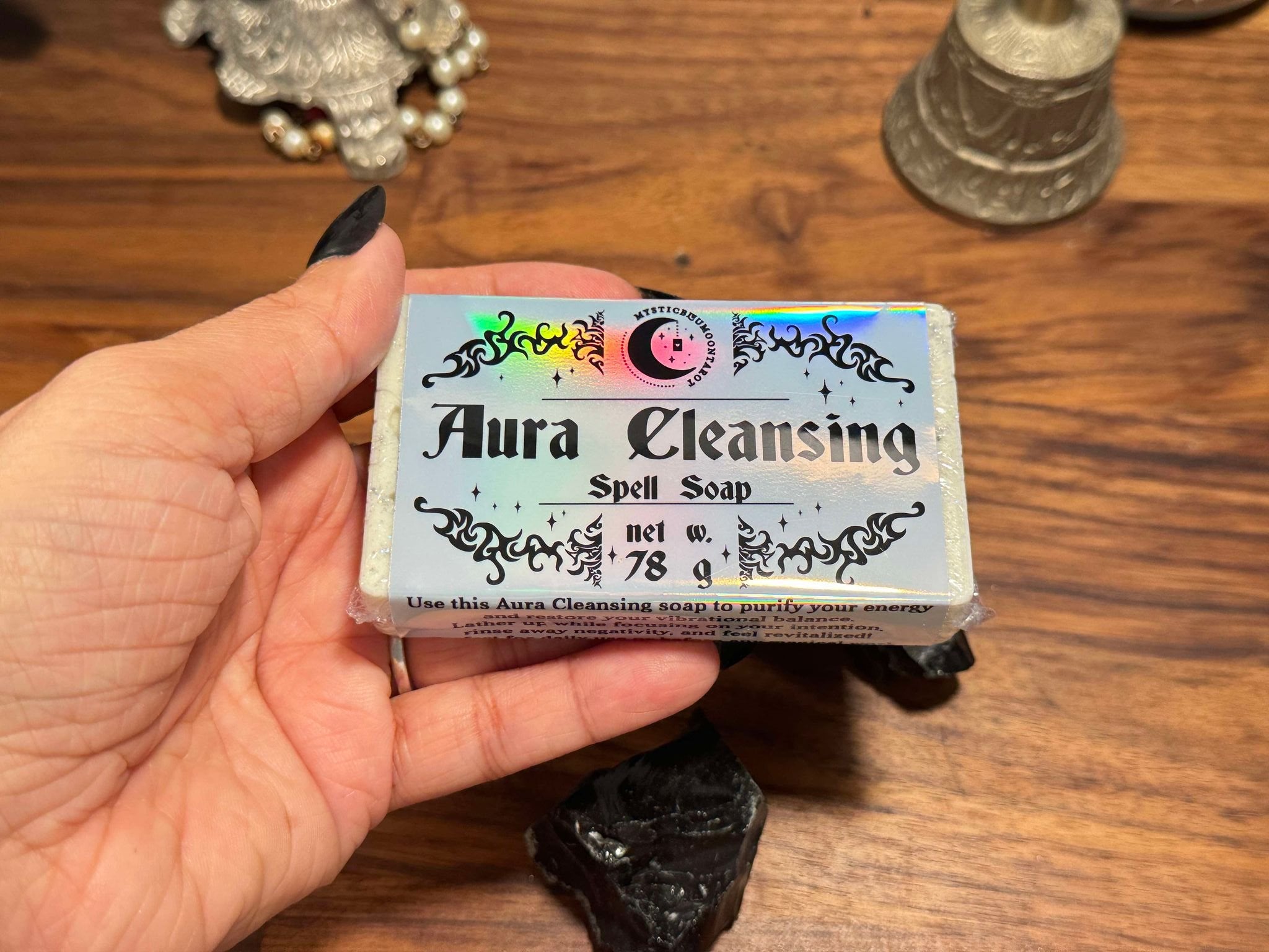 Aura Cleansing Spell Soap | Homemade Goat Milk Soap Organic Natural | Cleanse and Balance Your Aura | | Metaphysical Witchcraft Soap