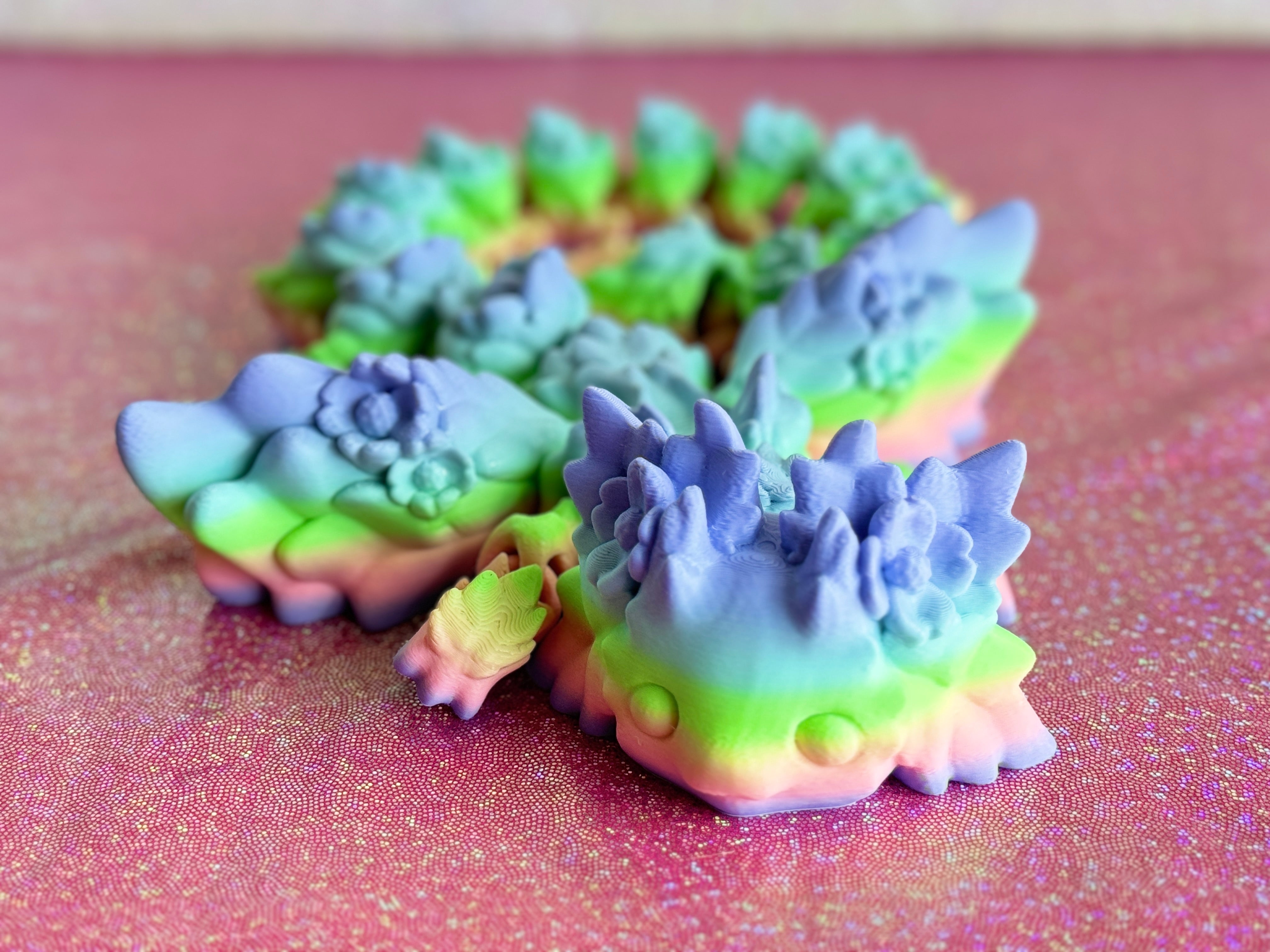 17in Axolotl 3D Dragon Fidget Toy, Colored Articulated Flexible Dragon Toy, Handmade Crystal Dragon, Gift For boyfriend, kids, Bookshelf Decor (Copy)