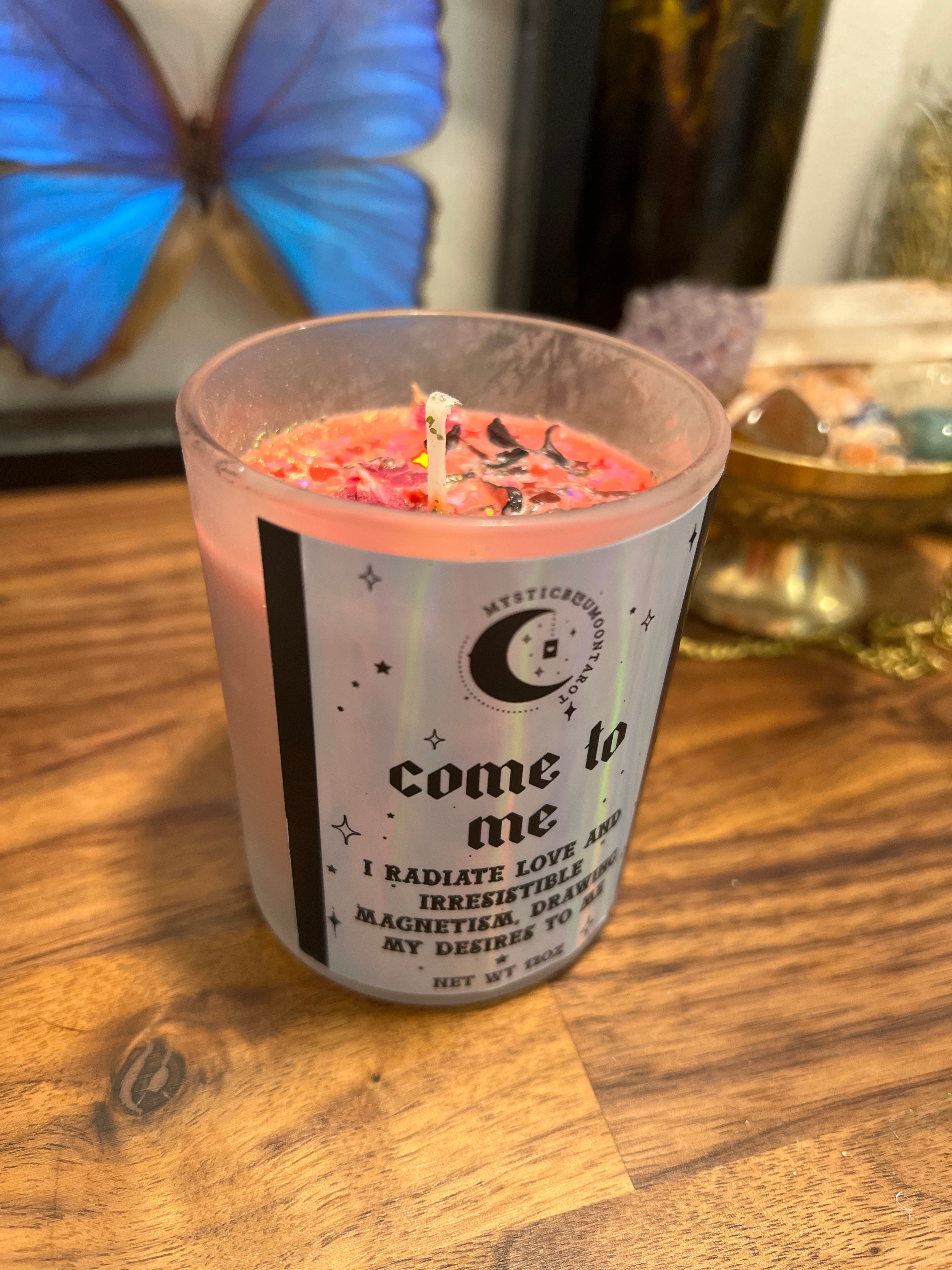 Come To Me Candle for Attraction Spells | Manifestation & Intention Setting | 7oz Ritual Candle