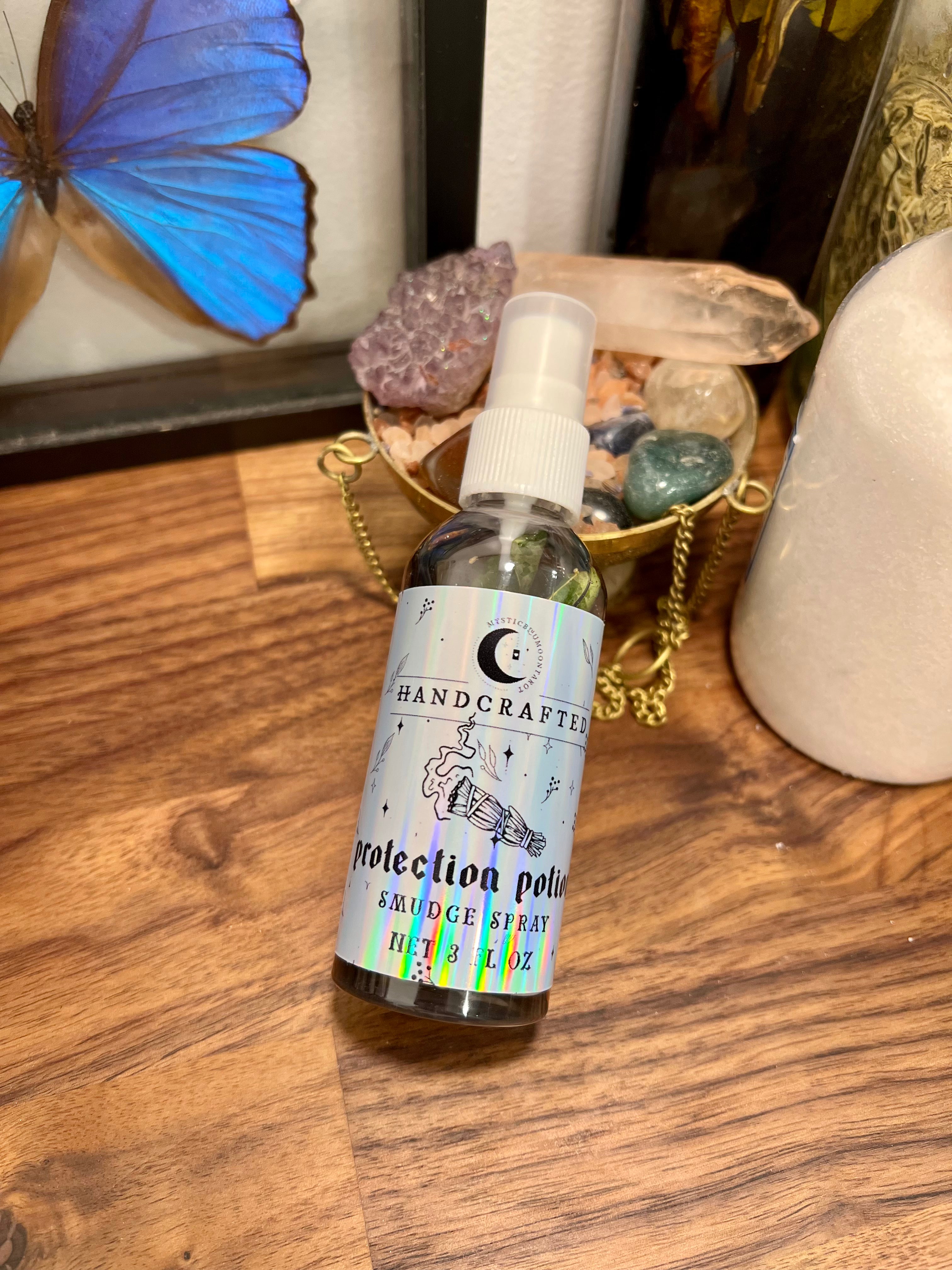 Protection Spray Cleanse: 2oz Smudge Spray - Remove Negative Energy and Purify Your Space