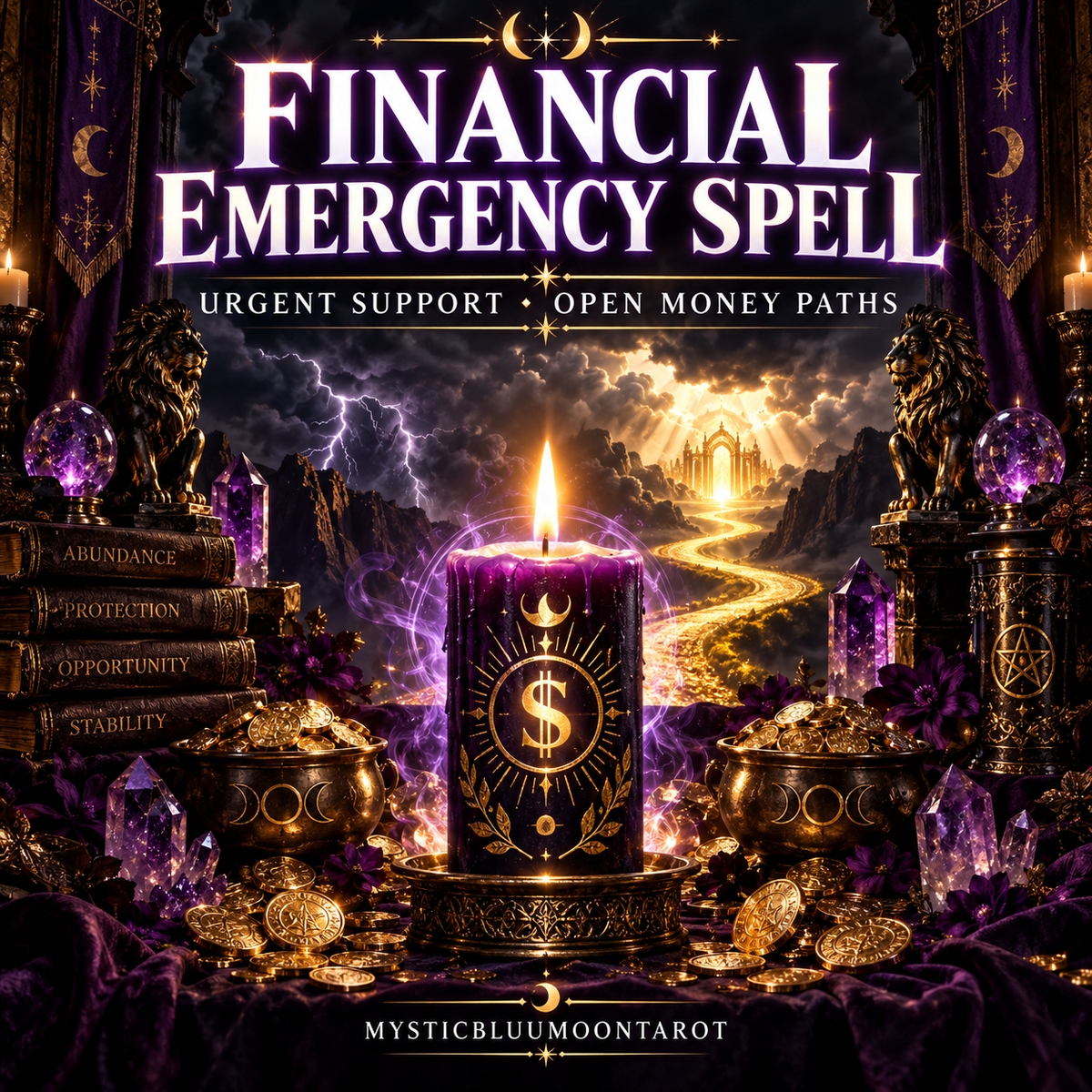Financial Emergency Spell | spiritual ritual listing graphic