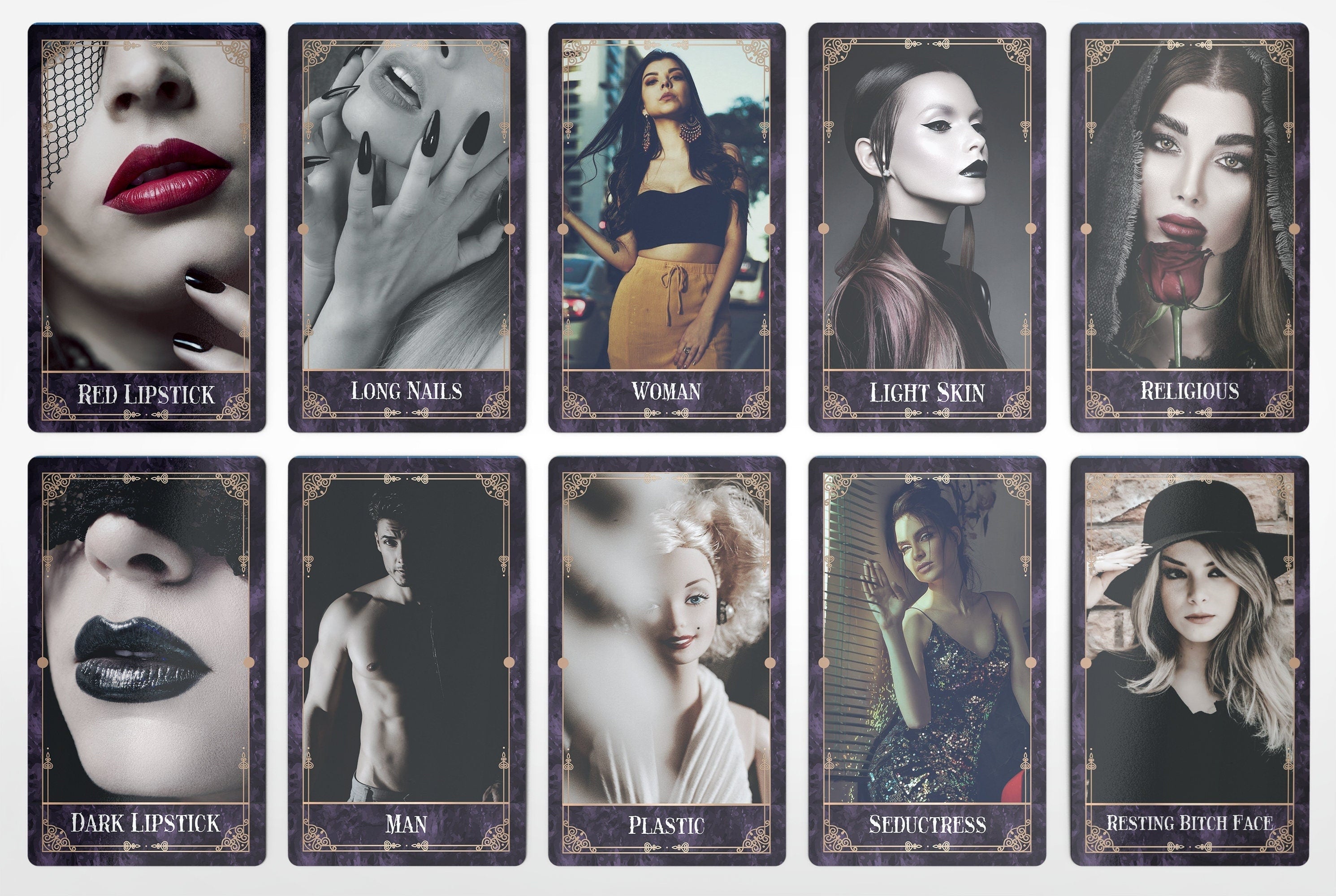 Mystic Flames Oracle Deck Physical Features Tarot Deck Oracle Card Love Gothic Style Traits