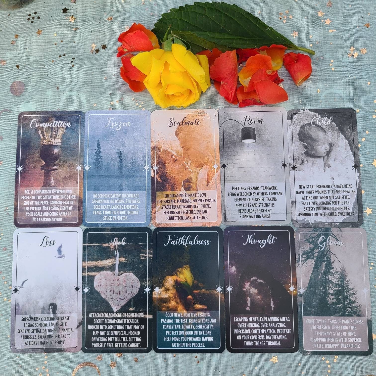 Mystic Fortune Oracle Deck Situations Lenormand Gypsy Tarot Deck Twin Flame Deck Love Oracle Deck Messages Deck