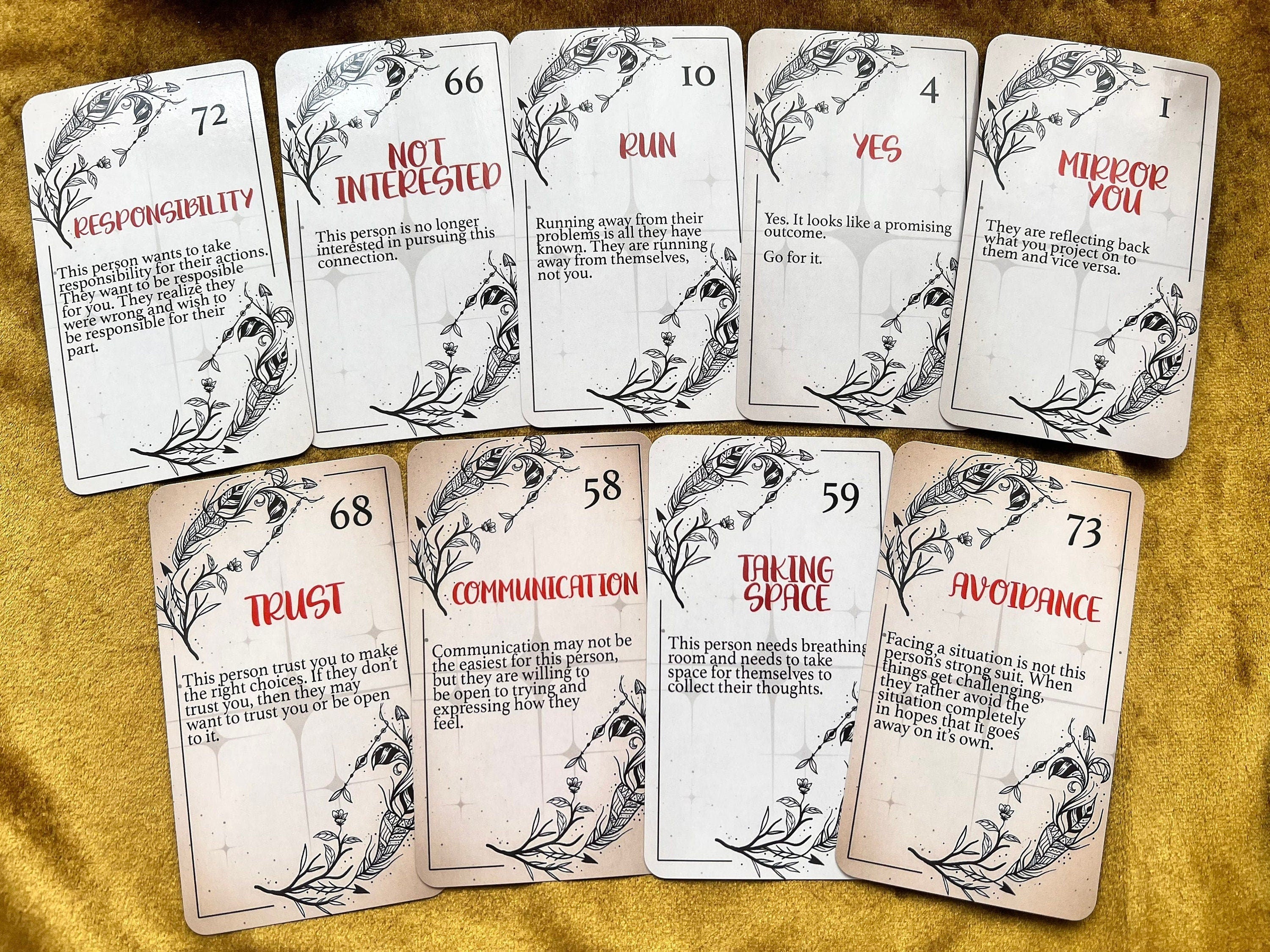 Mystic Reflections Oracle Deck Twin Flames Deck Intentions Motives Actions Answers Tarot Deck Love Cards Messages Deck