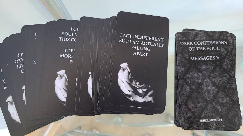 Dark Confessions 5 Oracle Deck Tarot Deck Twin Flame Deck Love Oracle Cards Mysticbluumoontarot