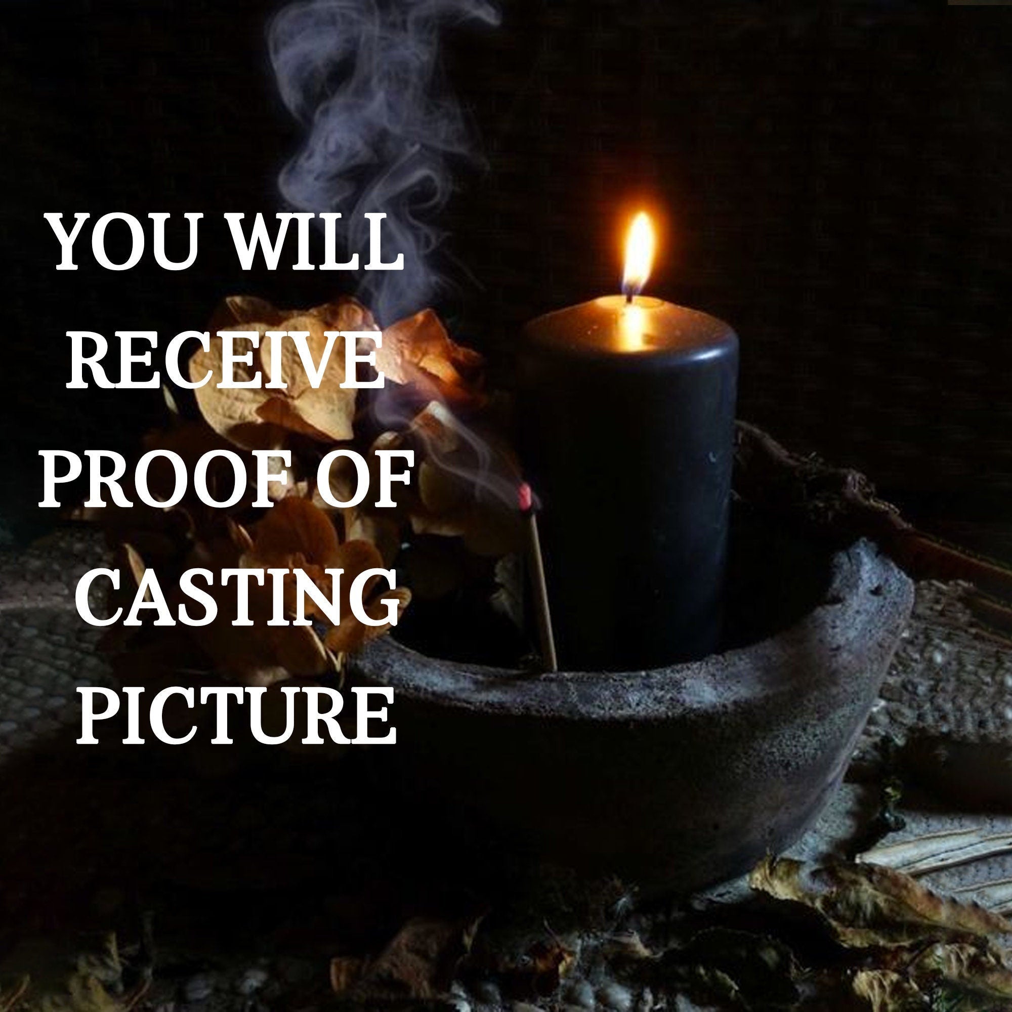 Loaded Dark Energy Removal Candle | Fixed Remove Unwanted Energies Ritual Candle | Witchcraft Supplies