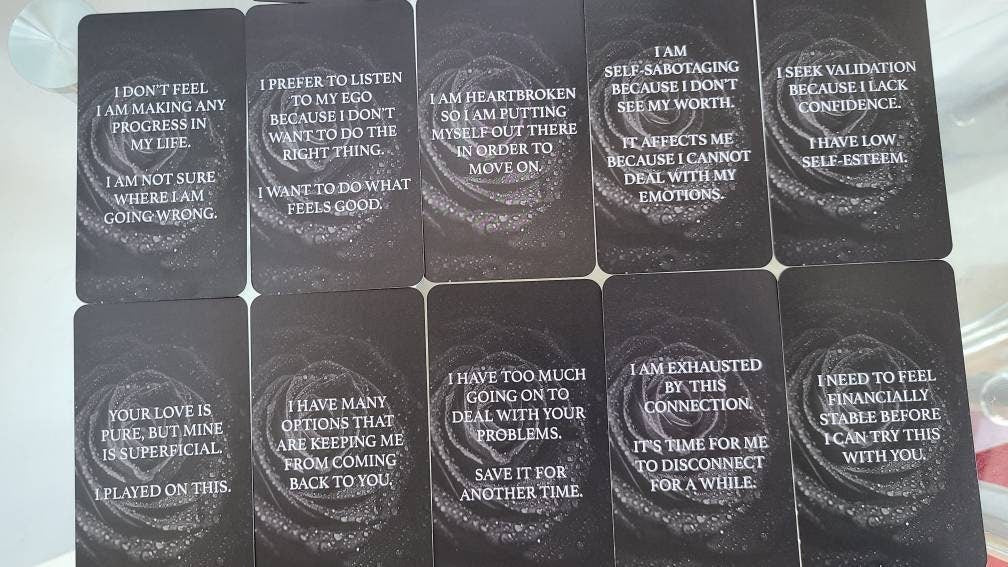 Dark Confessions Oracle Deck 4 Tarot Deck Twin Flame Deck Tarot Cards Oracle Card Messages Deck Mysticbluumoontarot