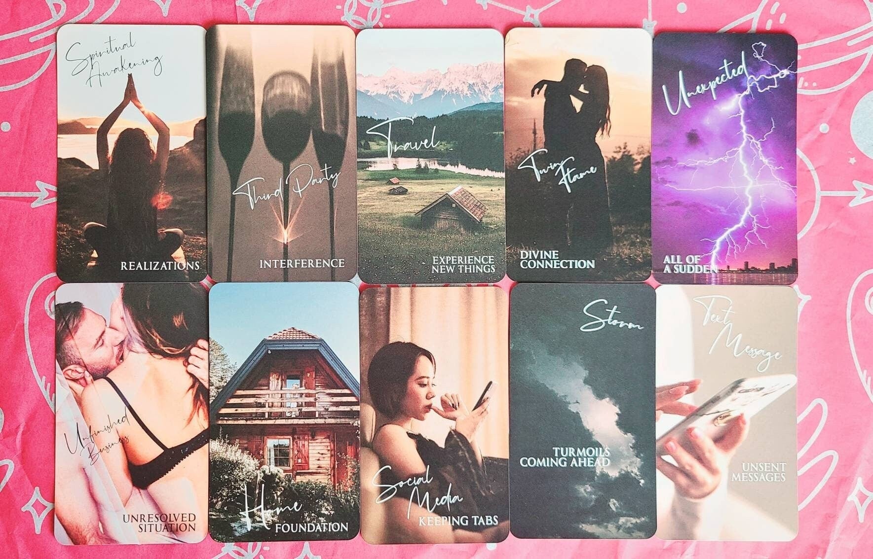 Love Oracle Deck Mystic Love Oracle Deck Tarot Deck Twin Flame Deck Love Oracle Cards Messages