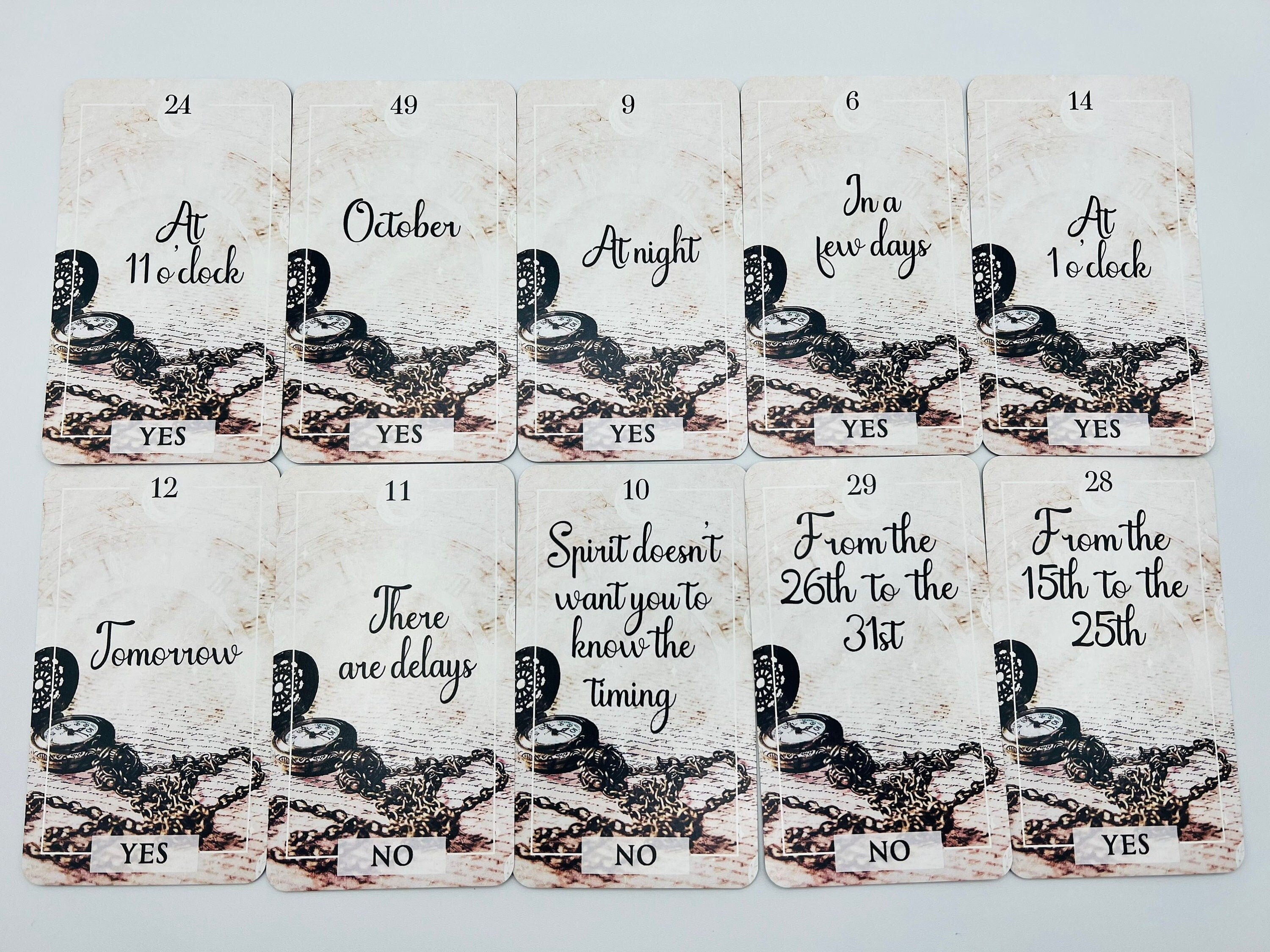 Precise Timing Oracle Deck Time Frame Cards Divine Twin Flame Deck Tarot Card Tarot Deck Yes Or No