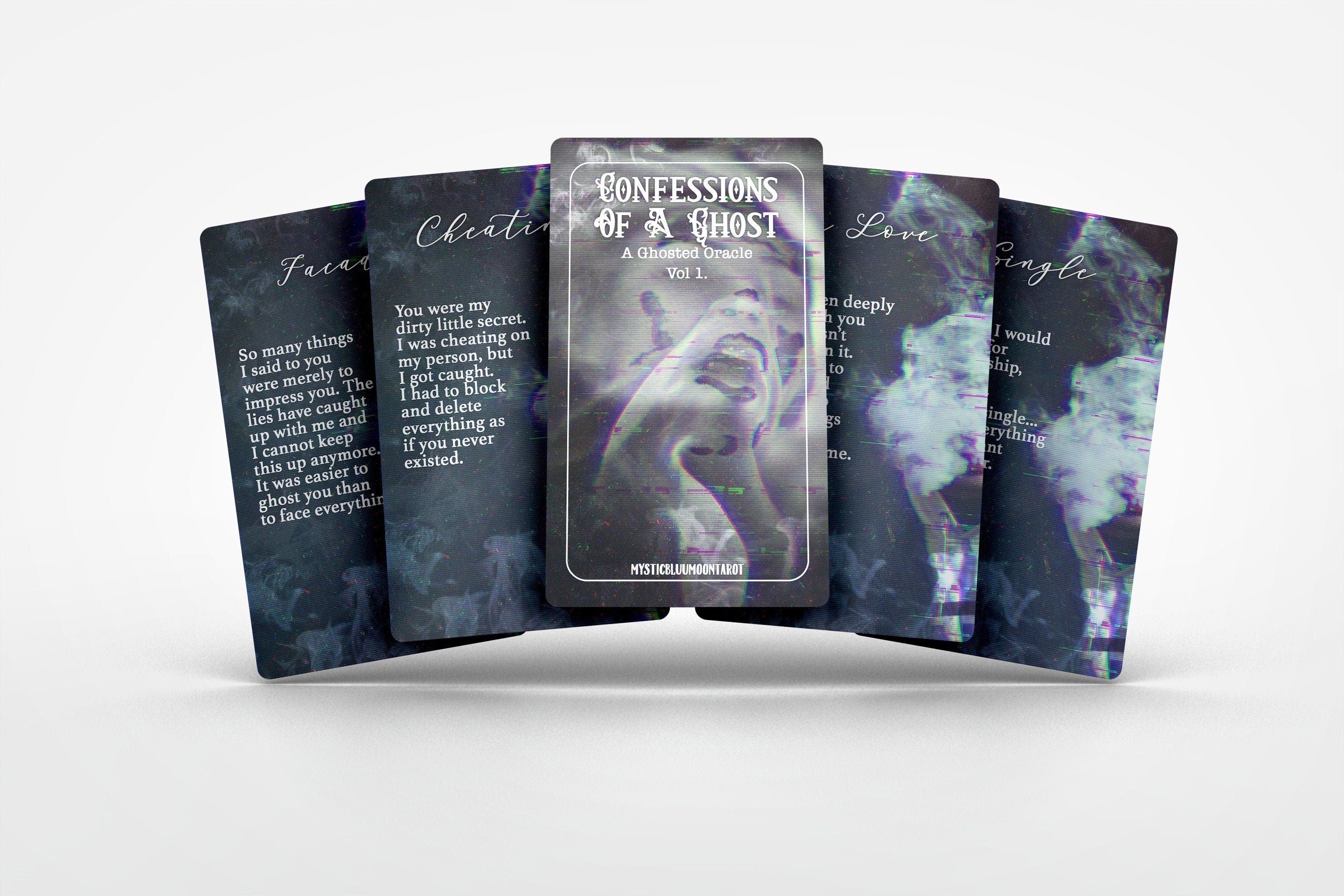 GHOSTED CONFESSIONS Oracle Deck Unspoken Truth Situations Deck Tarot Deck Twin Flame Deck Love Oracle Channeled Messages Deck 80 Cards