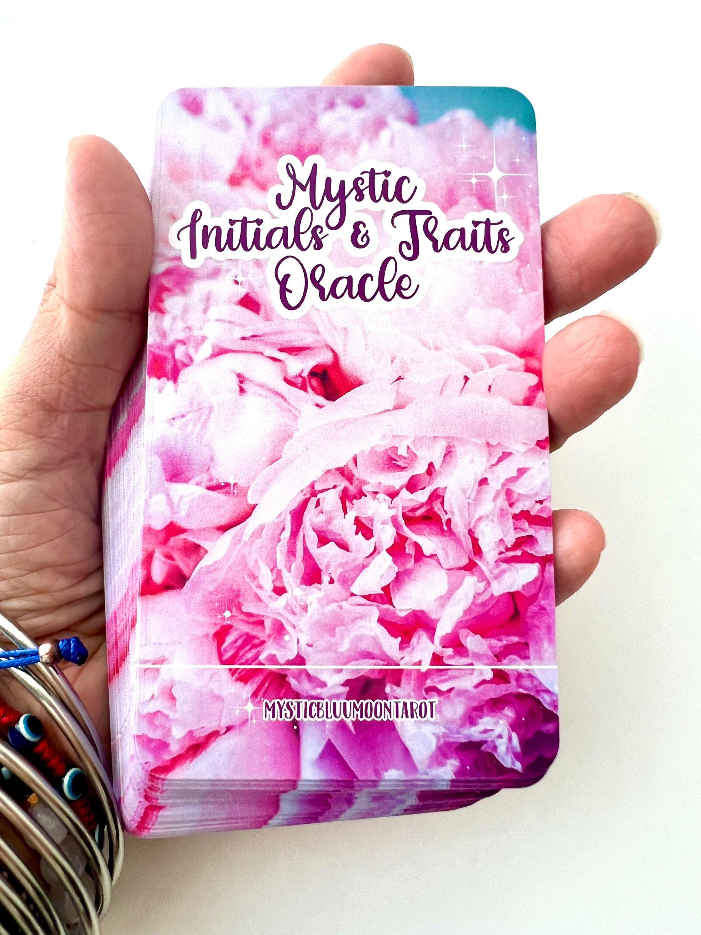 Mystic Initials & Traits Oracle Deck - Characteristics Personality Tarot Deck Twin Flame Deck Love Cards Messages Deck