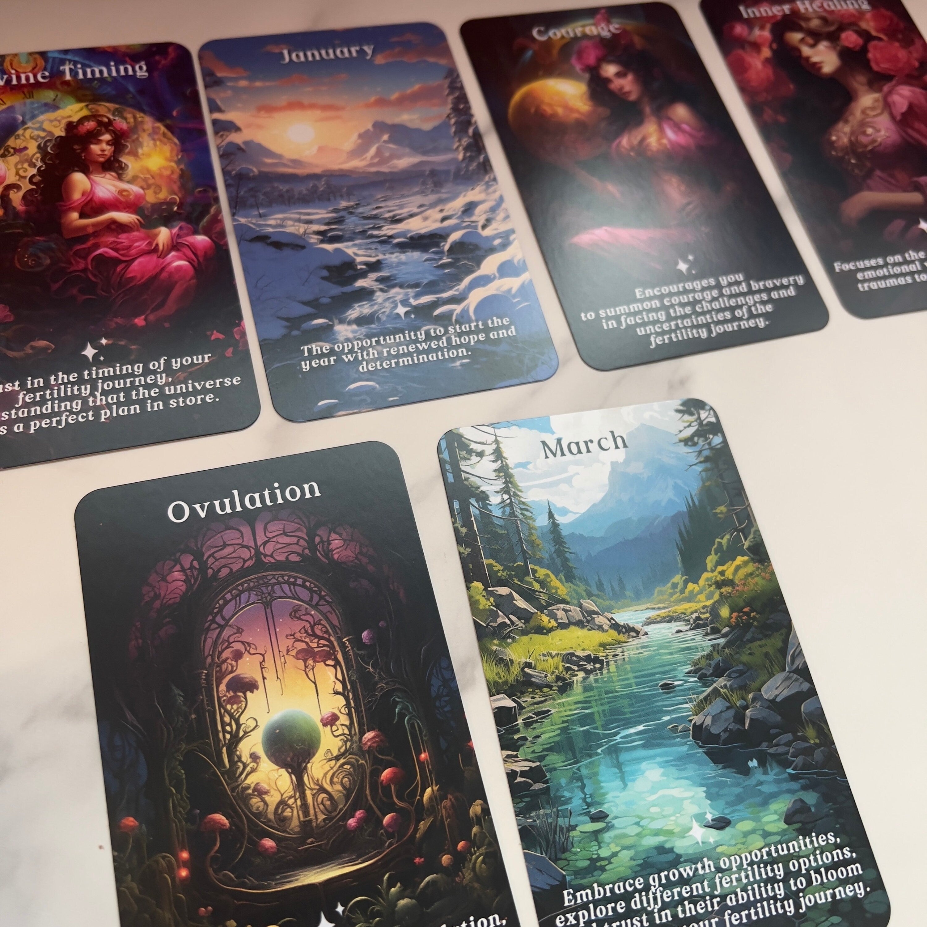 Mystic Blossom Pregnancy Oracle Deck 76 Cards