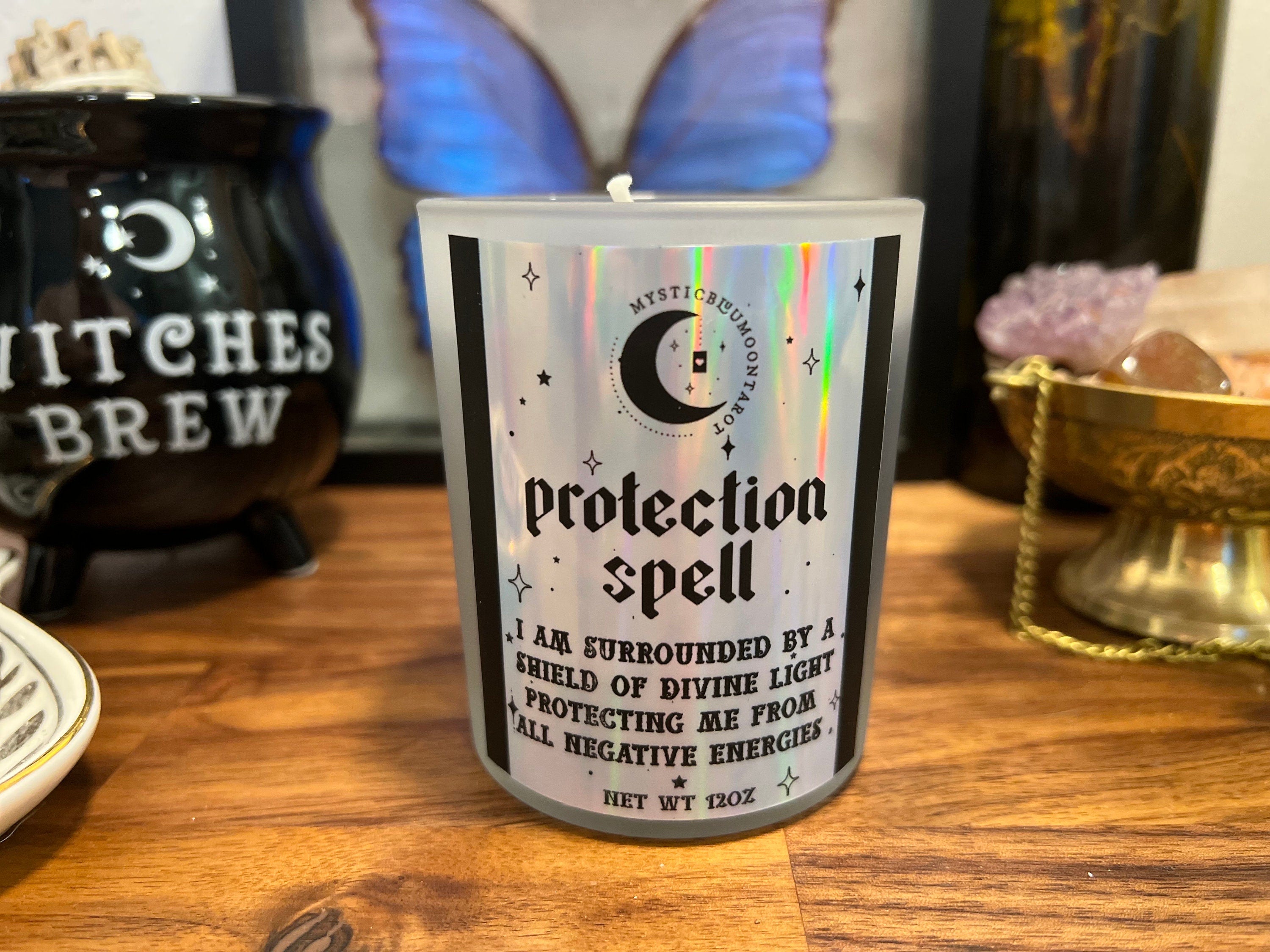 Protection Spell Candle Fixed - Protect Against Negativity Spell Candle Witchcraft Wicca Spiritual Candle Ritual Candle Scented Spell