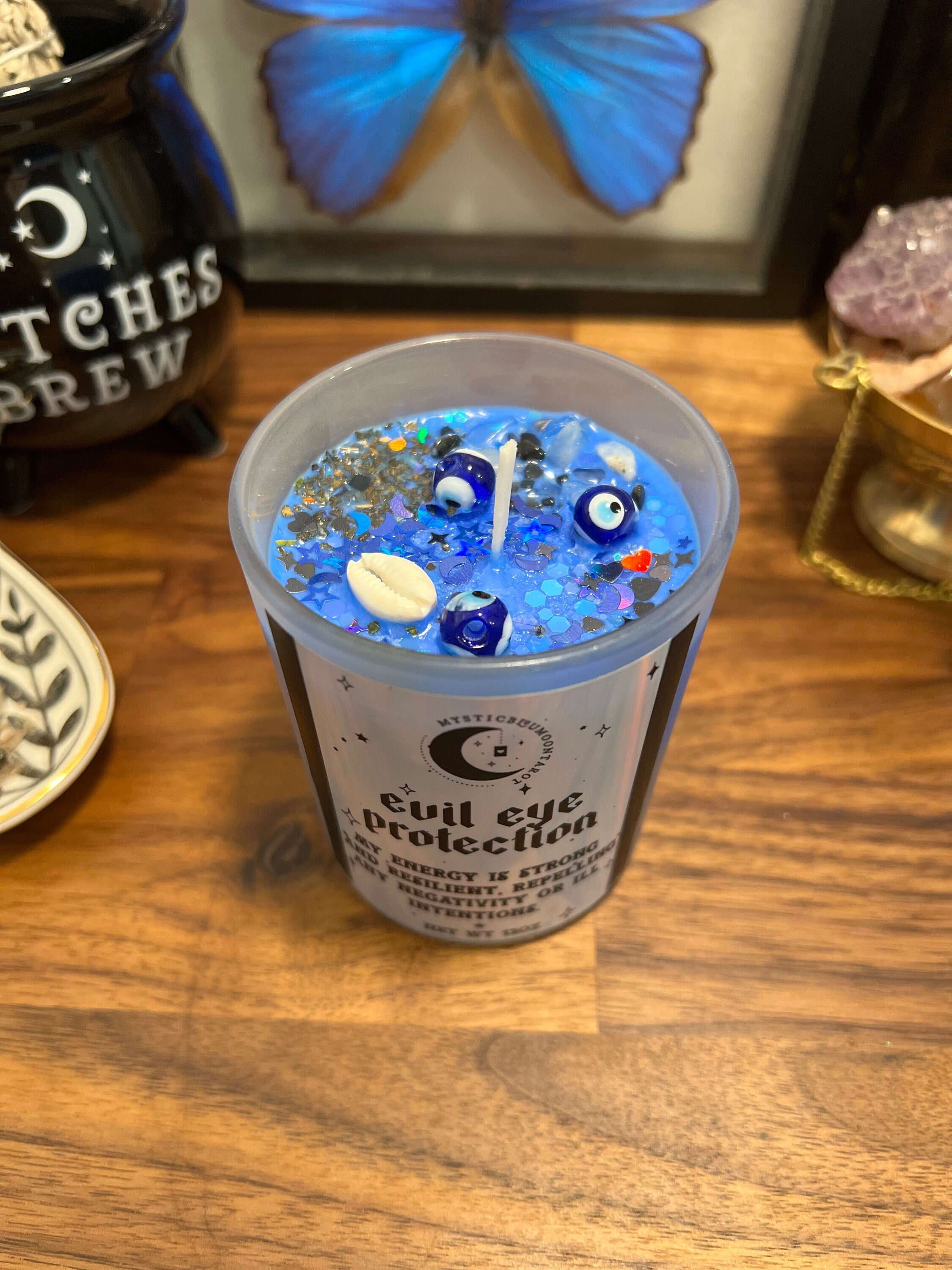 Evil Eye Protection Candle | Hoodoo Spell to Remove Evil | Witches Spell for Witchcraft & Magick | Spiritual Apothecary Candle