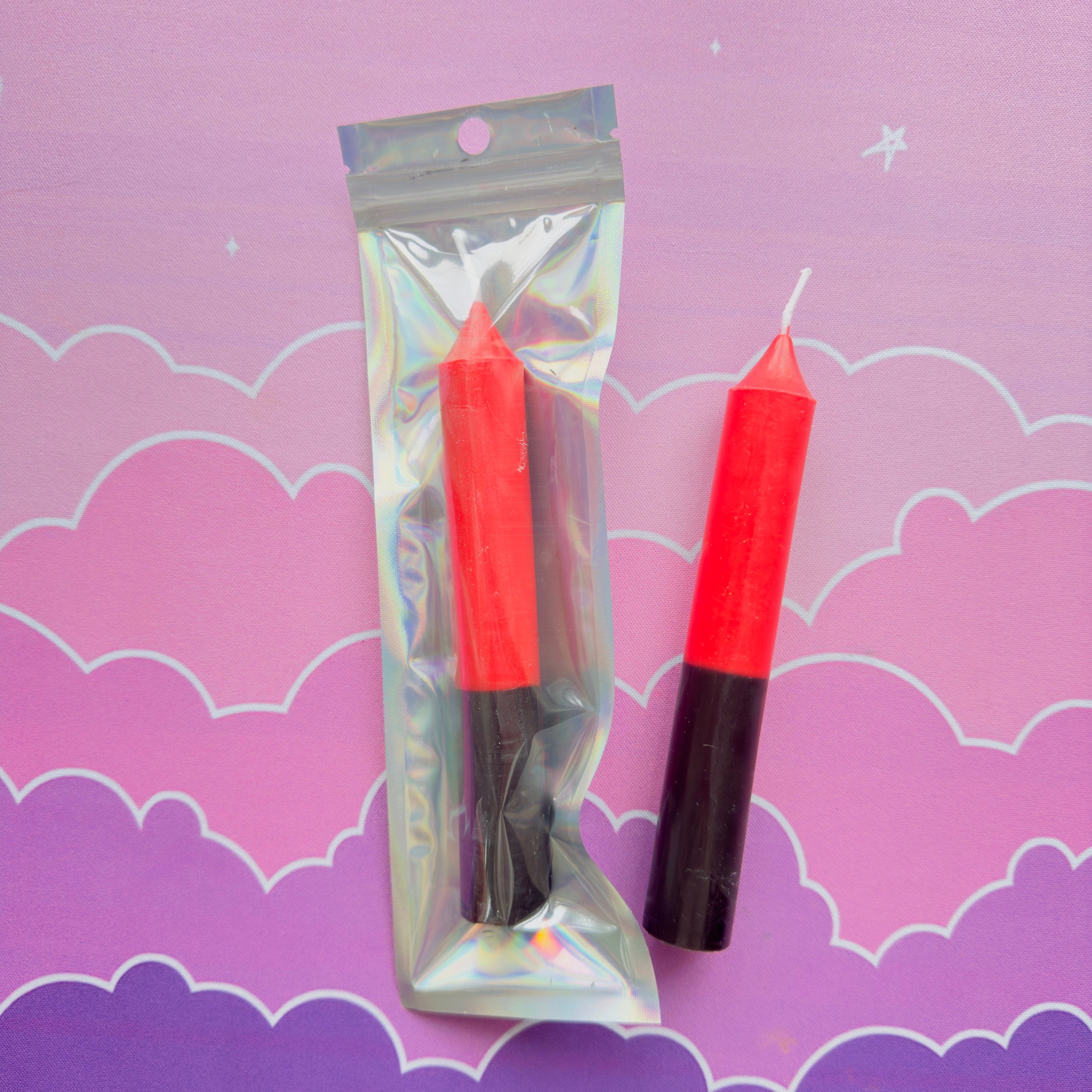 Reversing Black and Red Candle, Return To Sender Spell Candle, Removal Of Hexes, Curses, Root Chakra, Negativity, Color Magick, Hand-poured