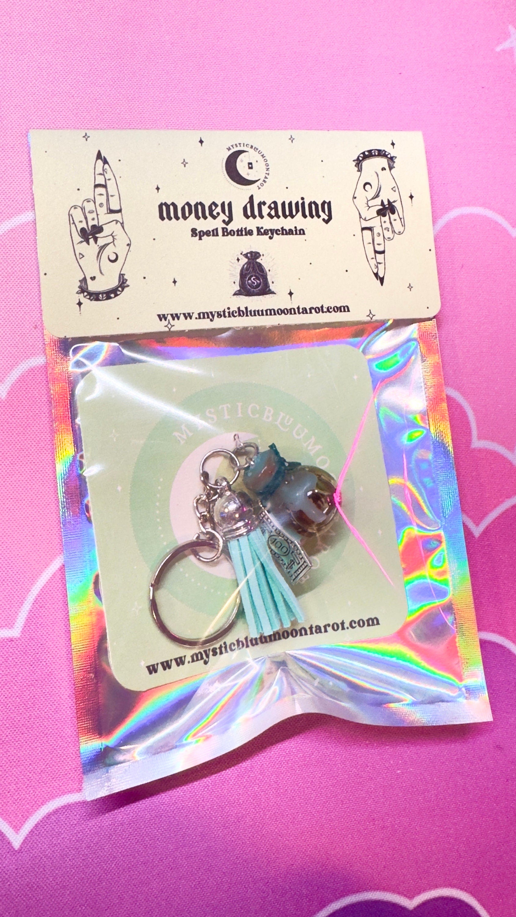 Intention Spell Jar Keychain Witchy Jewelry Reconciliation Love Money Protection Anxiety Positive Love Energy Curio Jar Witchy Gift