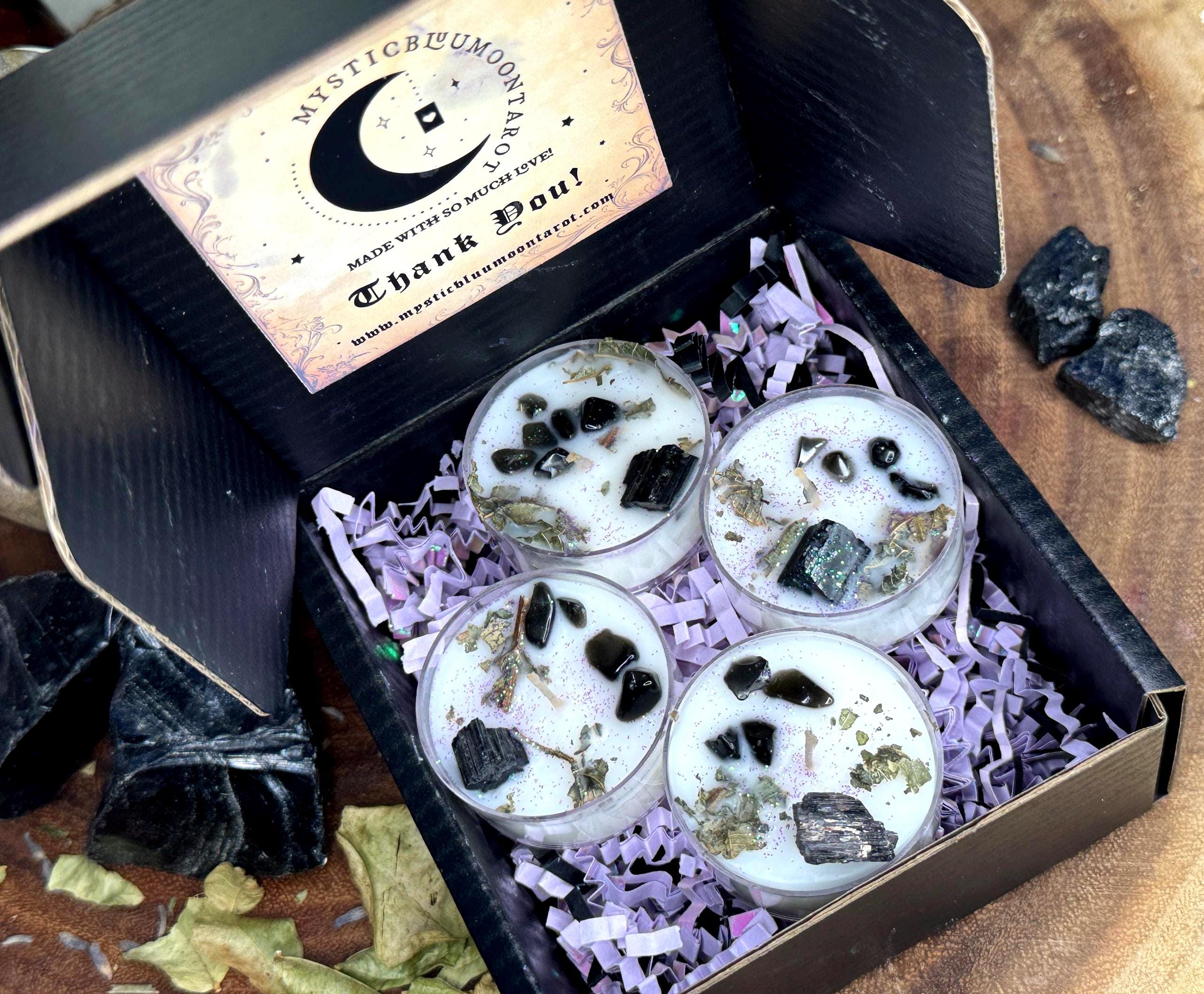 Intention Tealight Candle Set | Soy Wax Ritual Candles for Protection, Cleansing & Spiritual Practice