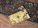 Ouija Wood Keychain, Engraved Witchy Protection with Pentacle Charm, Spellbound | spiritual ritual listing graphic