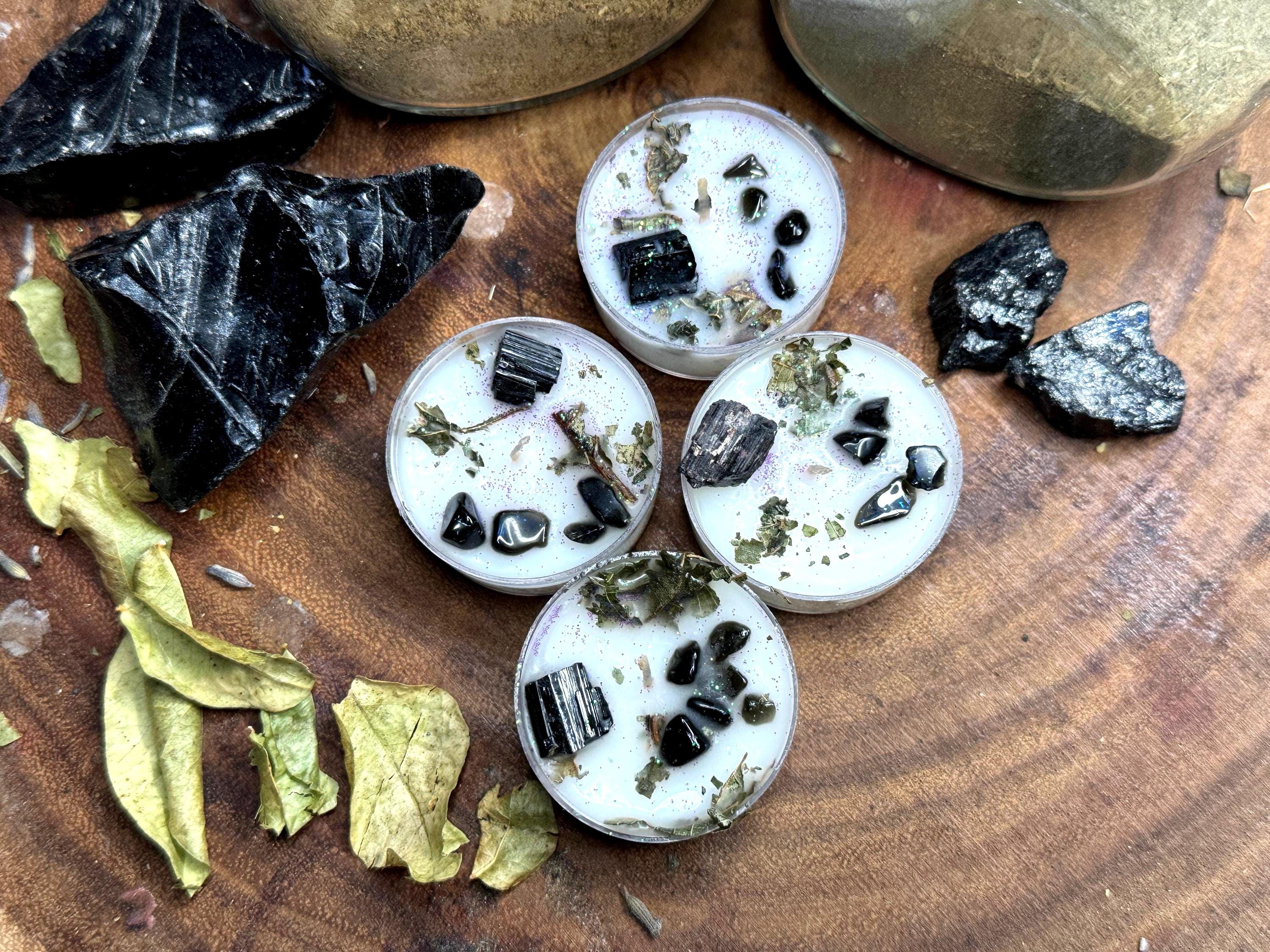 Intention Tealight Candle Set | Soy Wax Ritual Candles for Protection, Cleansing & Spiritual Practice