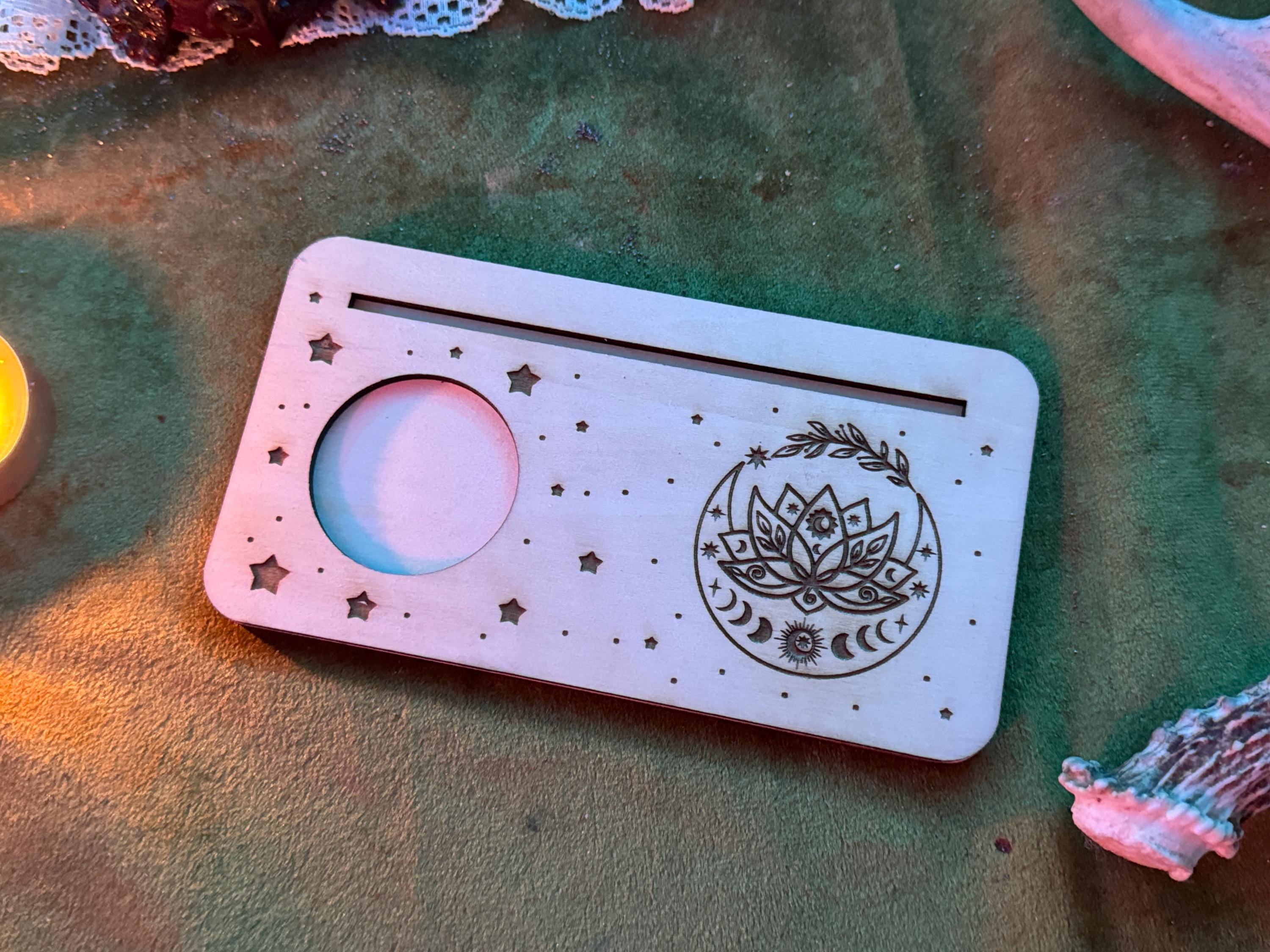 Tarot Card Stand, Wood Tarot Holder, Tarot Card Of The Day Holder, Talisman Protection For Divination Readings, Witchy Gifts