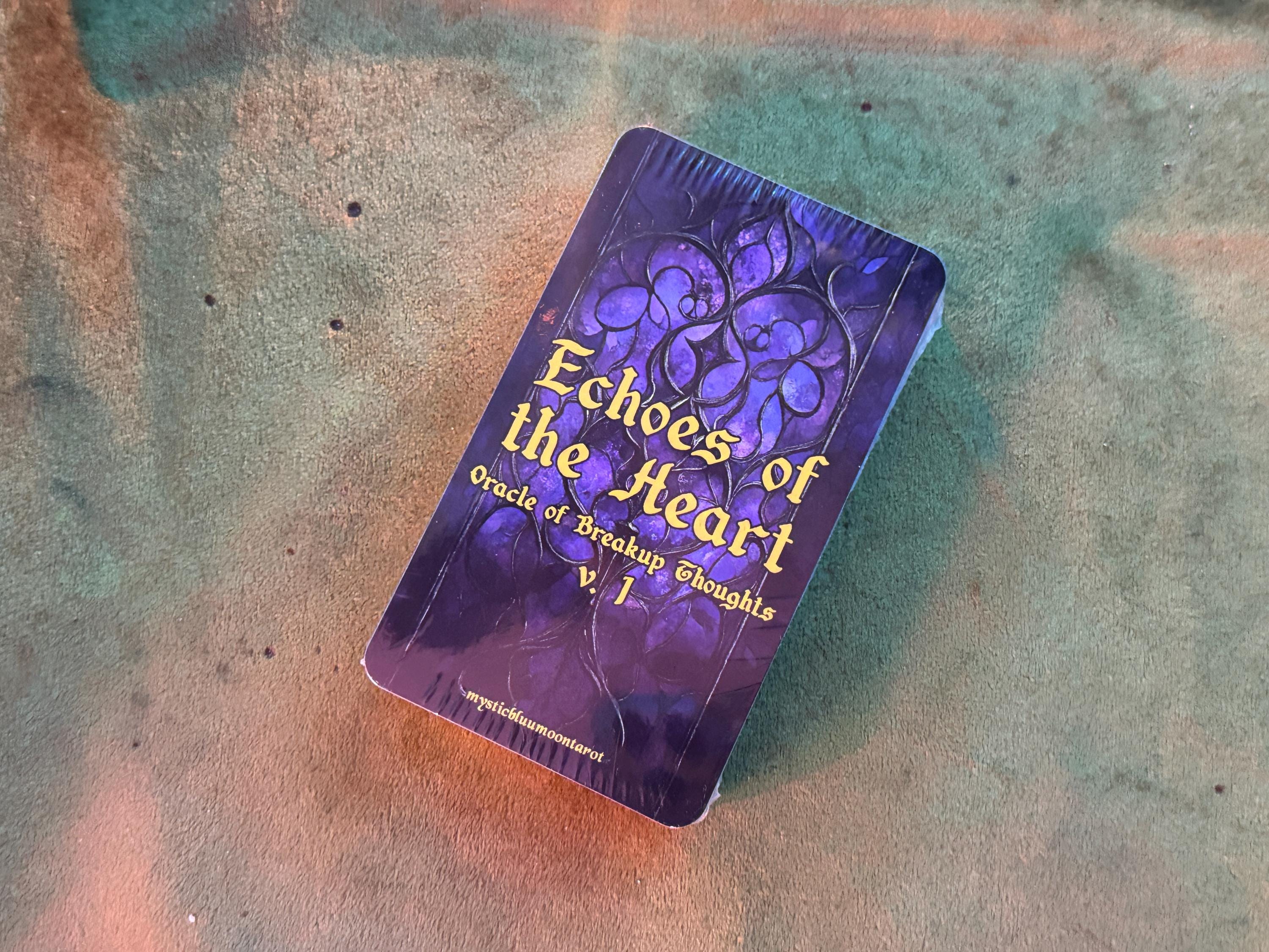 Oracle Deck Echoes Of The Heart v1 Tarot Cards Deck, Love Twin Flame Oracle Cards, Messages Deck, Dark Shadow