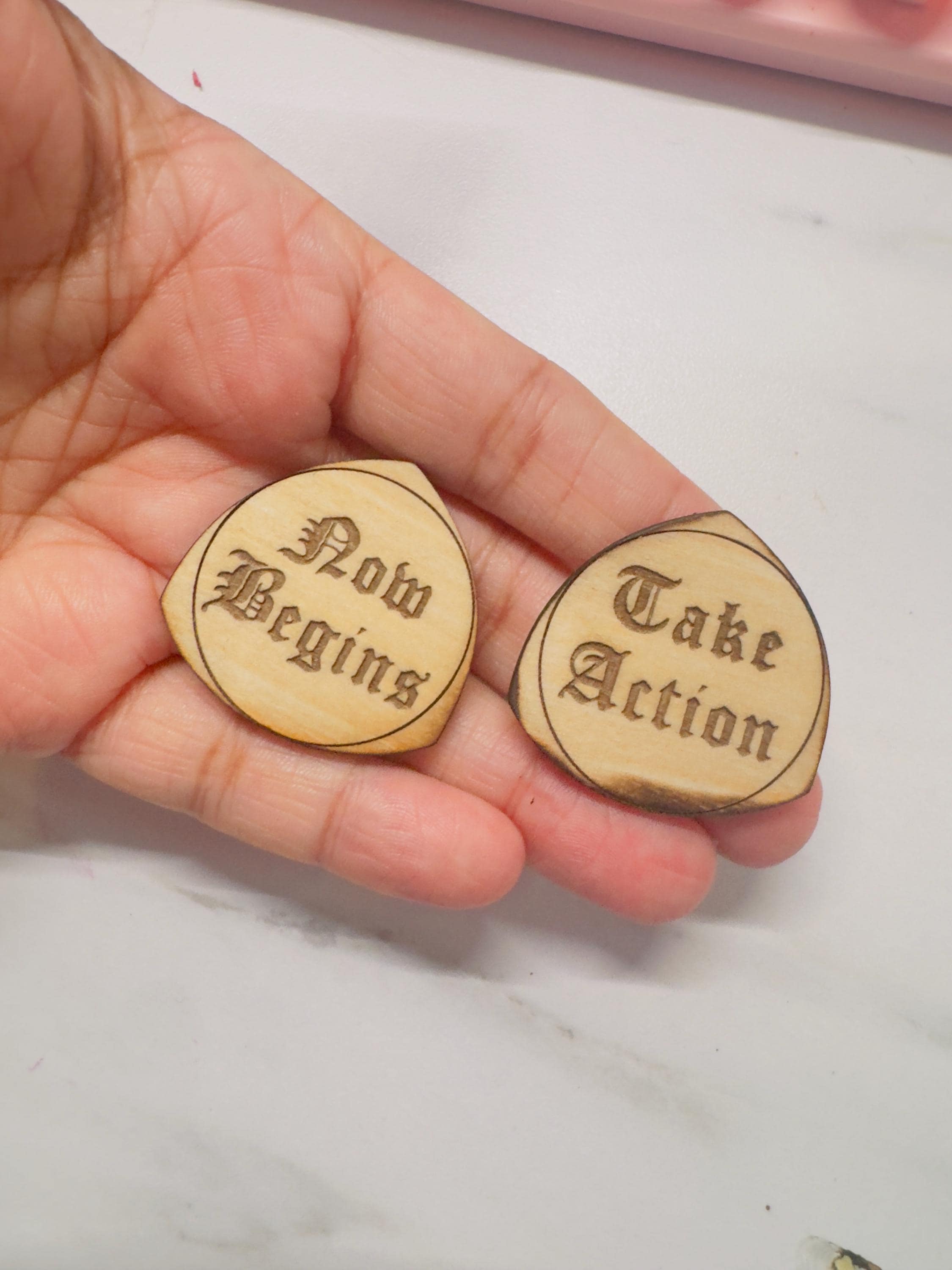 Customizable Wooden Divination Runes – Personalized Witchcraft Set, Witches Rune Set