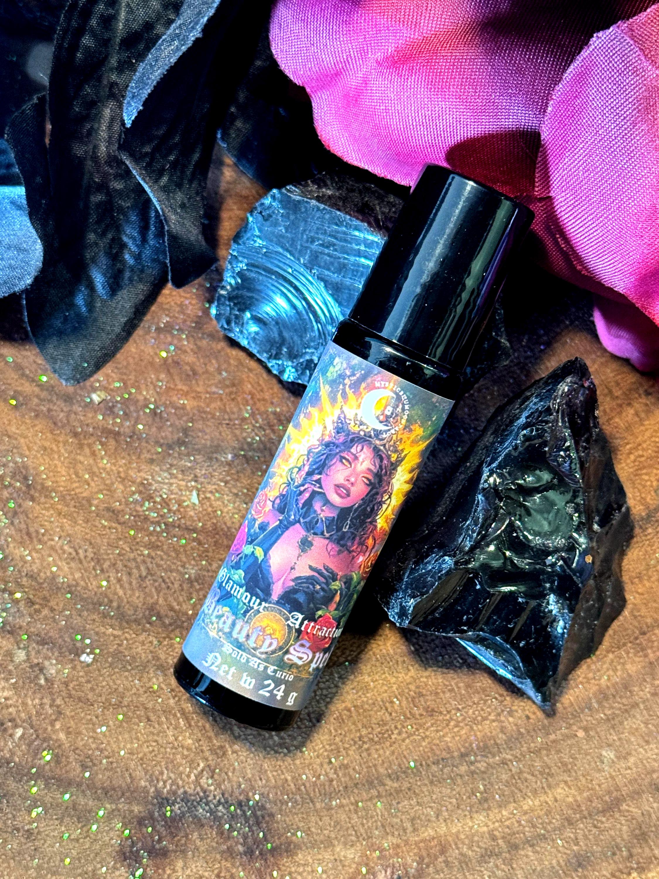 Beauty Spell Oil - Glamour Magic & Confidence, Hand Blended Anointing 10ml Ritual Oil for Spells and Spiritual Magic