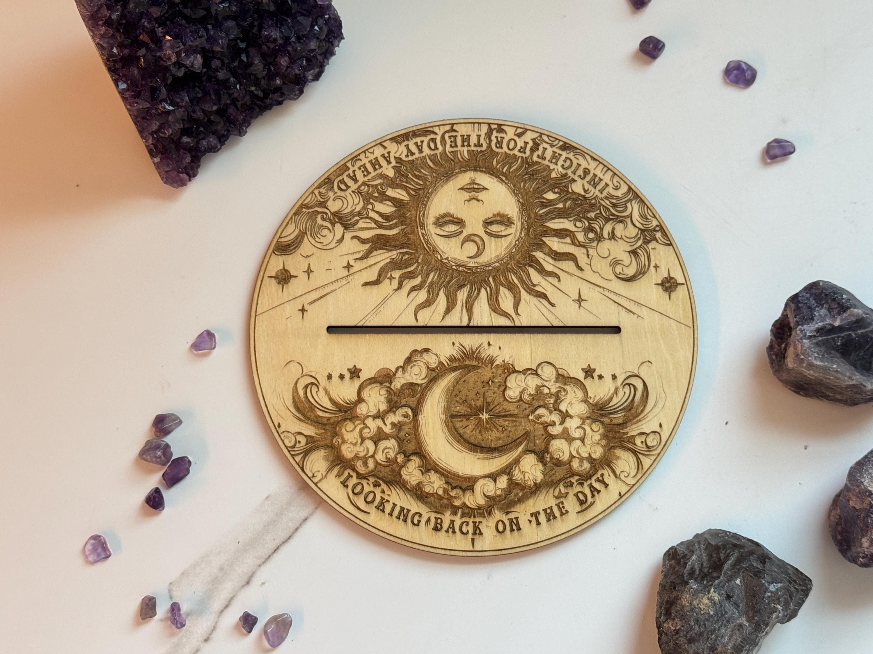 Tarot Card Display Stand | Card of the Day, Gift, Divination Decorative, 1 Oracle Card Didplay, Wood Engraved Altar Decoration