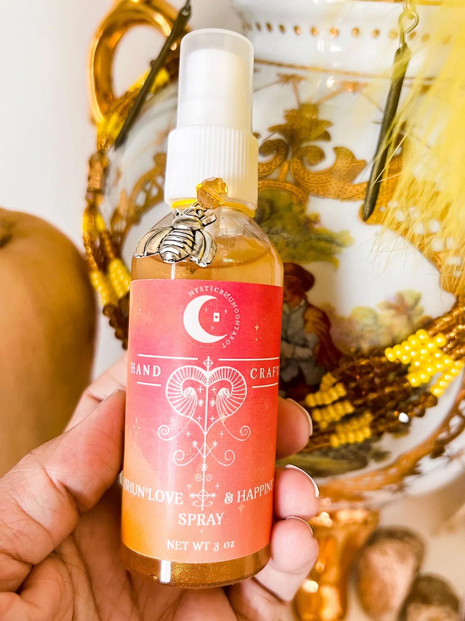 Oshun Love & Happiness Smudge Spray: Spiritual Cleansing, Uplifting Energy (2 oz)
