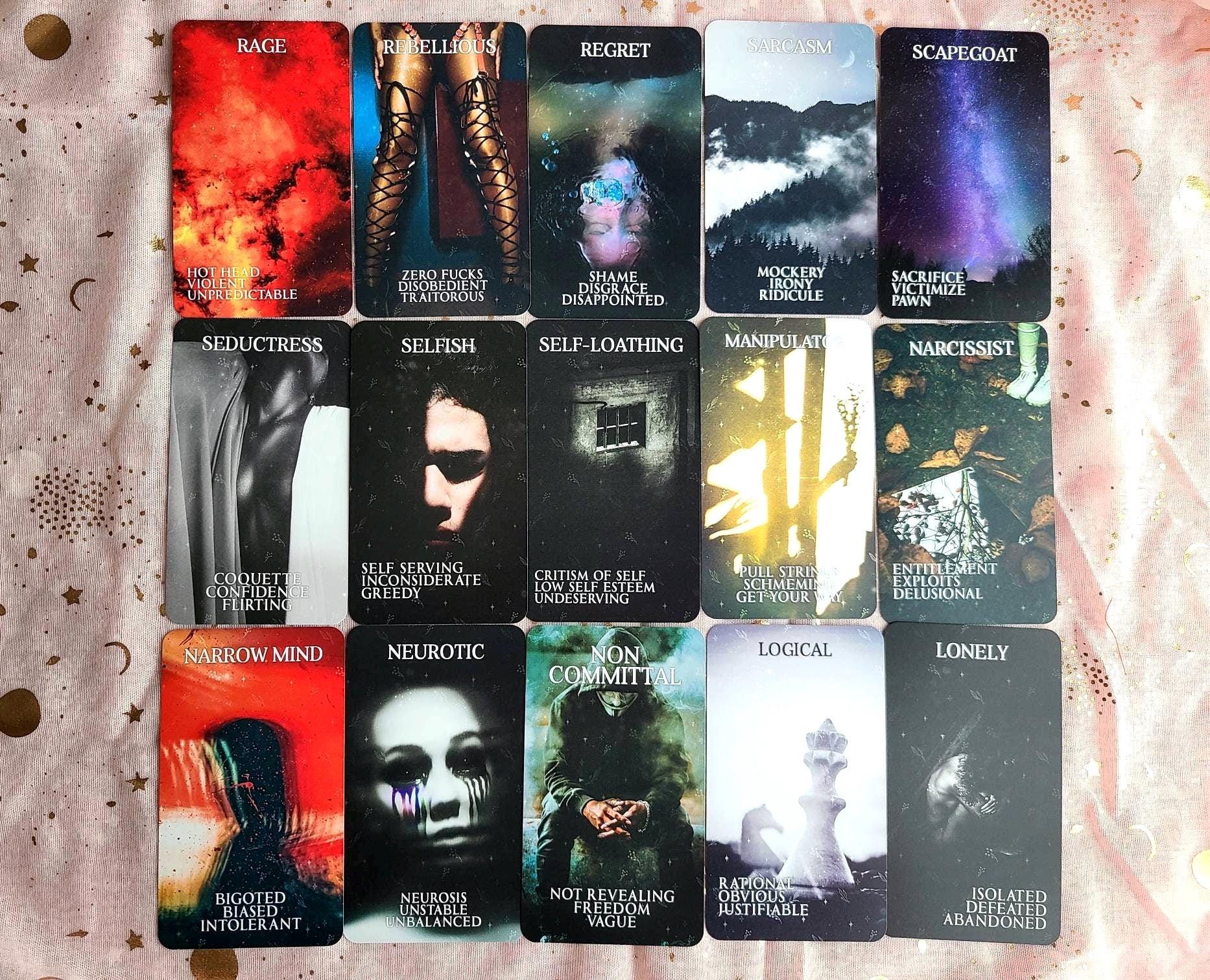 Original Dark Shadow Oracle Deck Dark Shadow Of The Soul 100 Cards Tarot Deck Personality Trait Twin Flame Deck Behaviors