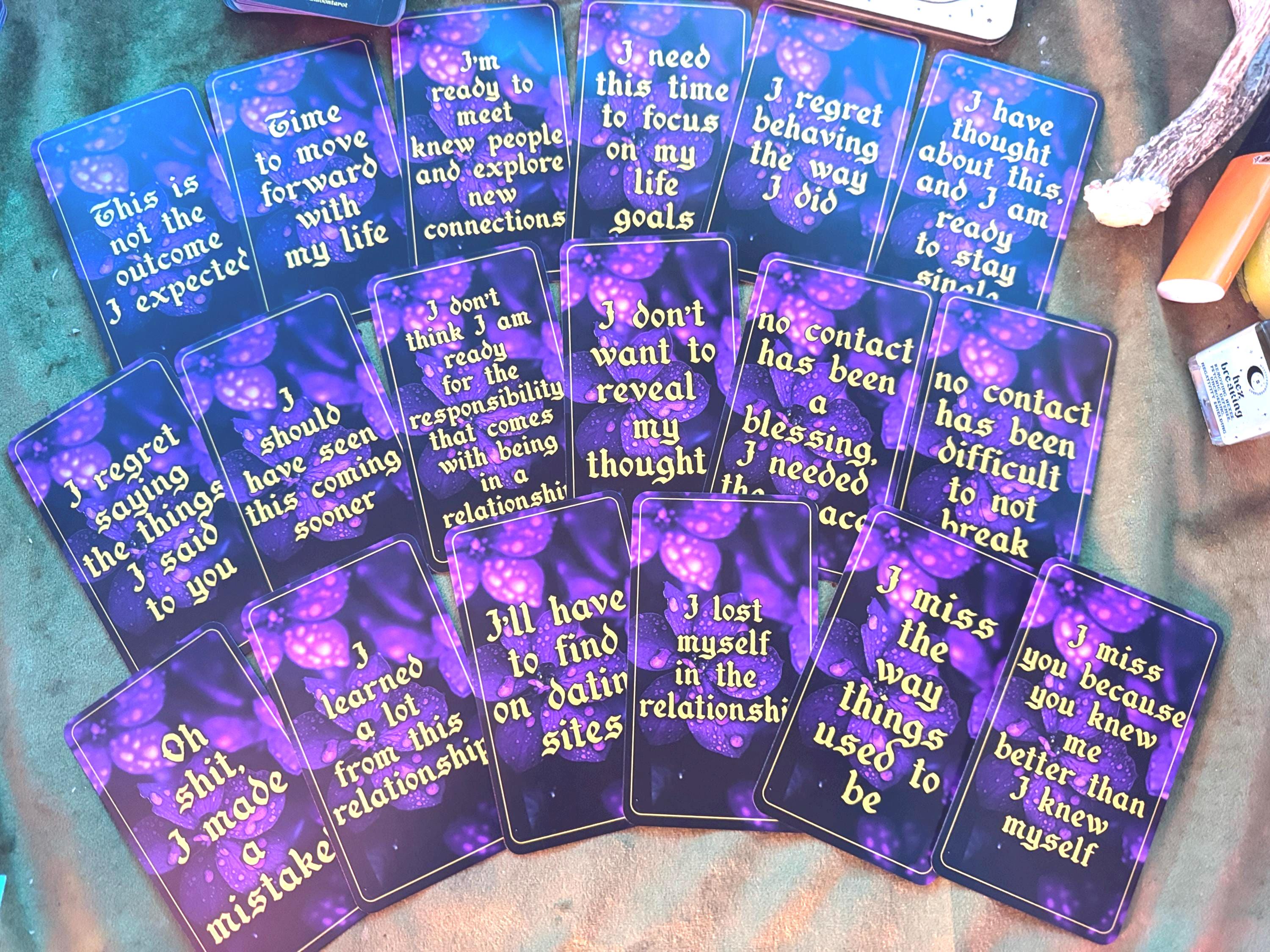 Oracle Deck Echoes Of The Heart v1 Tarot Cards Deck, Love Twin Flame Oracle Cards, Messages Deck, Dark Shadow