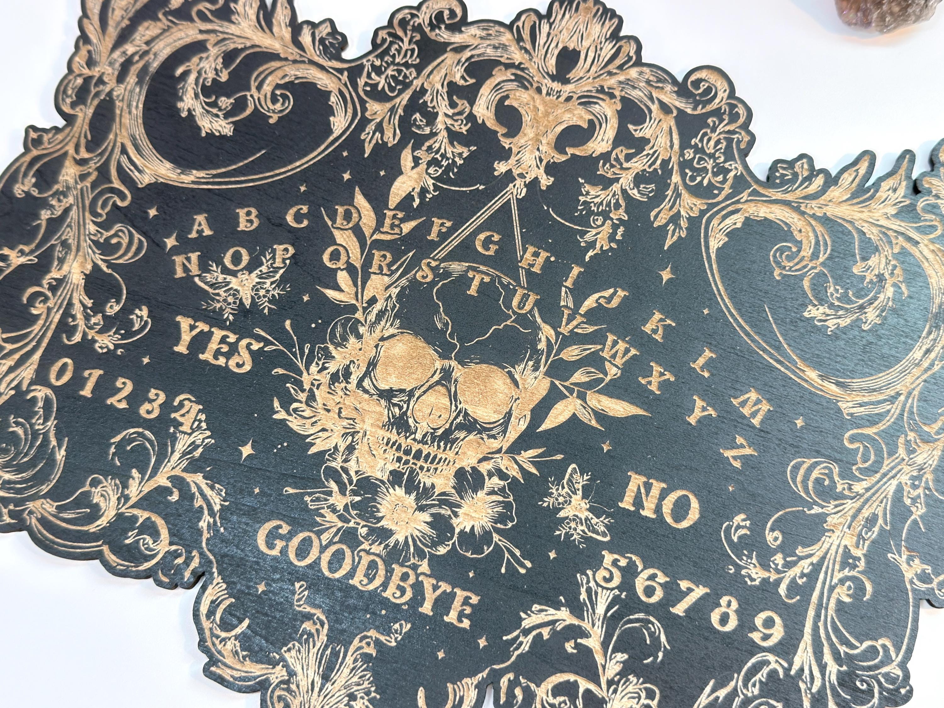 Skull Spirit Board: Blessed Ouija Divination Tool