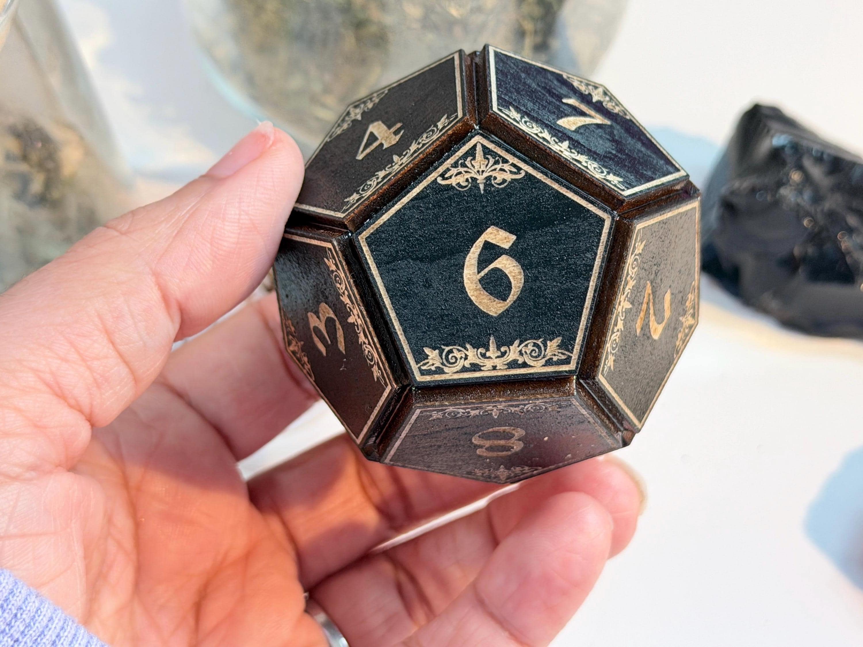 Custom Engraved Divination Dice, Personalized 12-Sided Dice for Tarot Readings, Ghost Hunting, Spiritual Tool