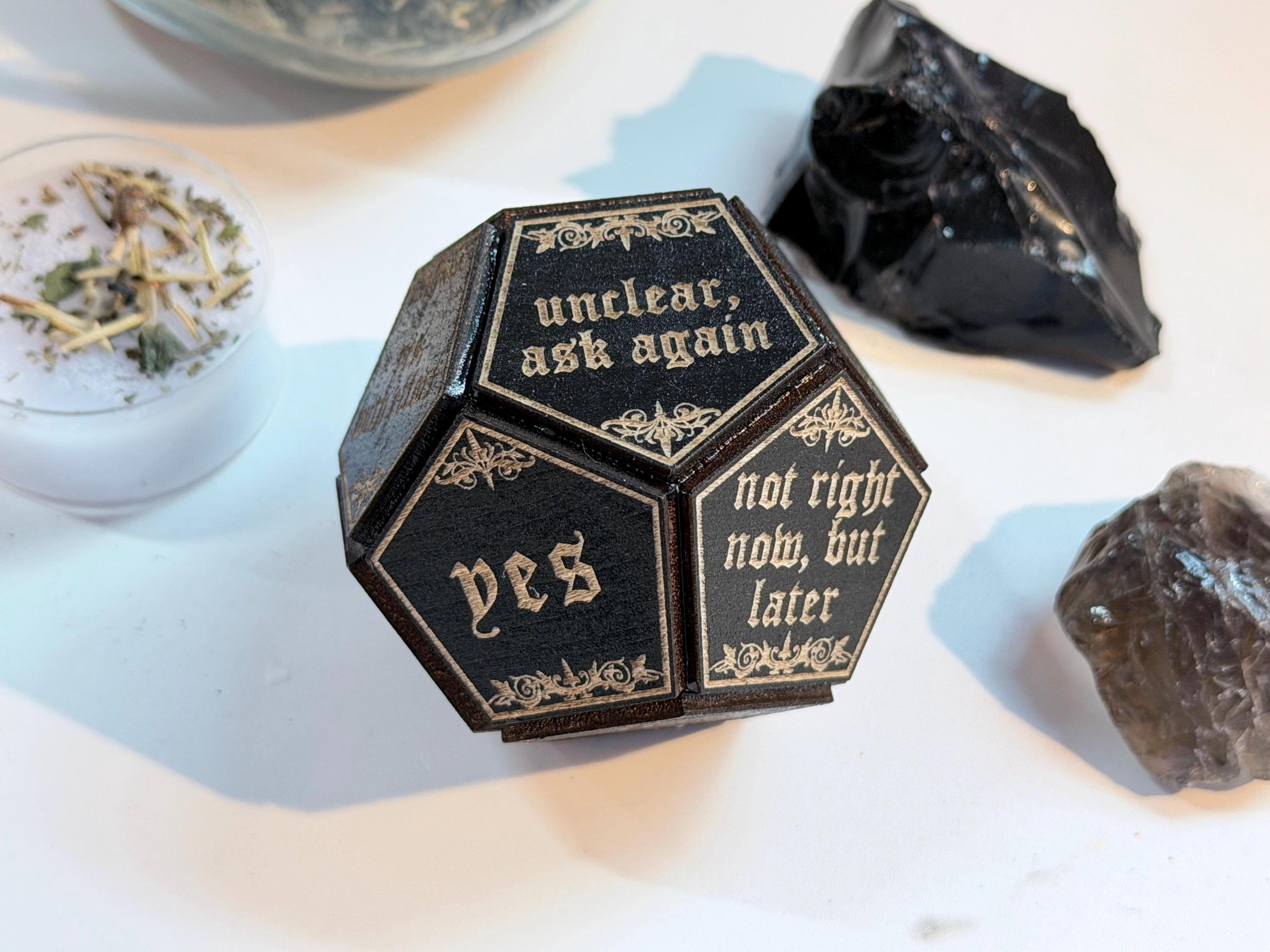 Custom Engraved Divination Dice, Personalized 12-Sided Dice for Tarot Readings, Ghost Hunting, Spiritual Tool