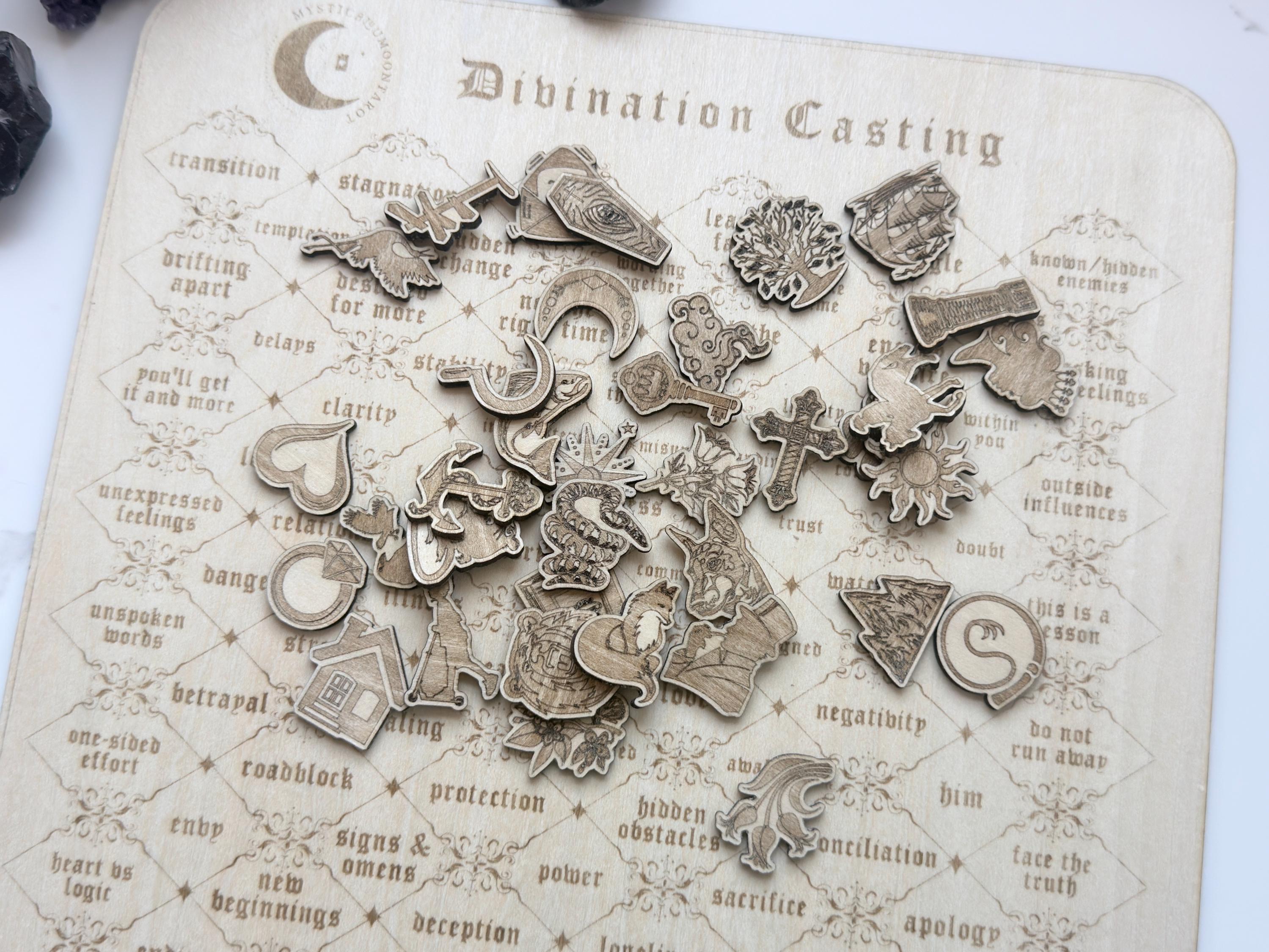 Charm Casting For Divination Readings: 36 Lenormamd Mini Symbols