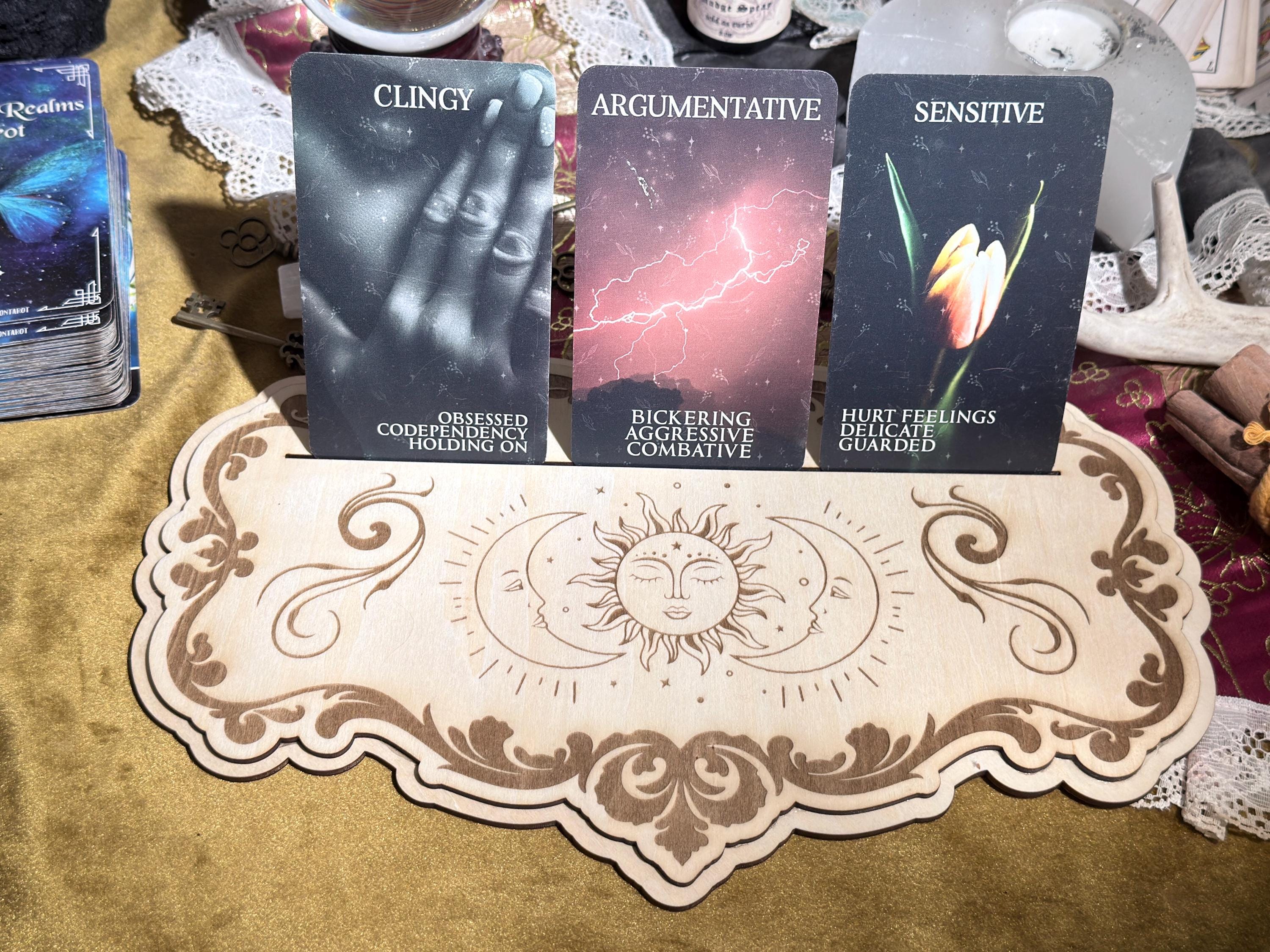 Handcrafted Tarot Card Holder: Altar Decoration, Oracle Card Stand