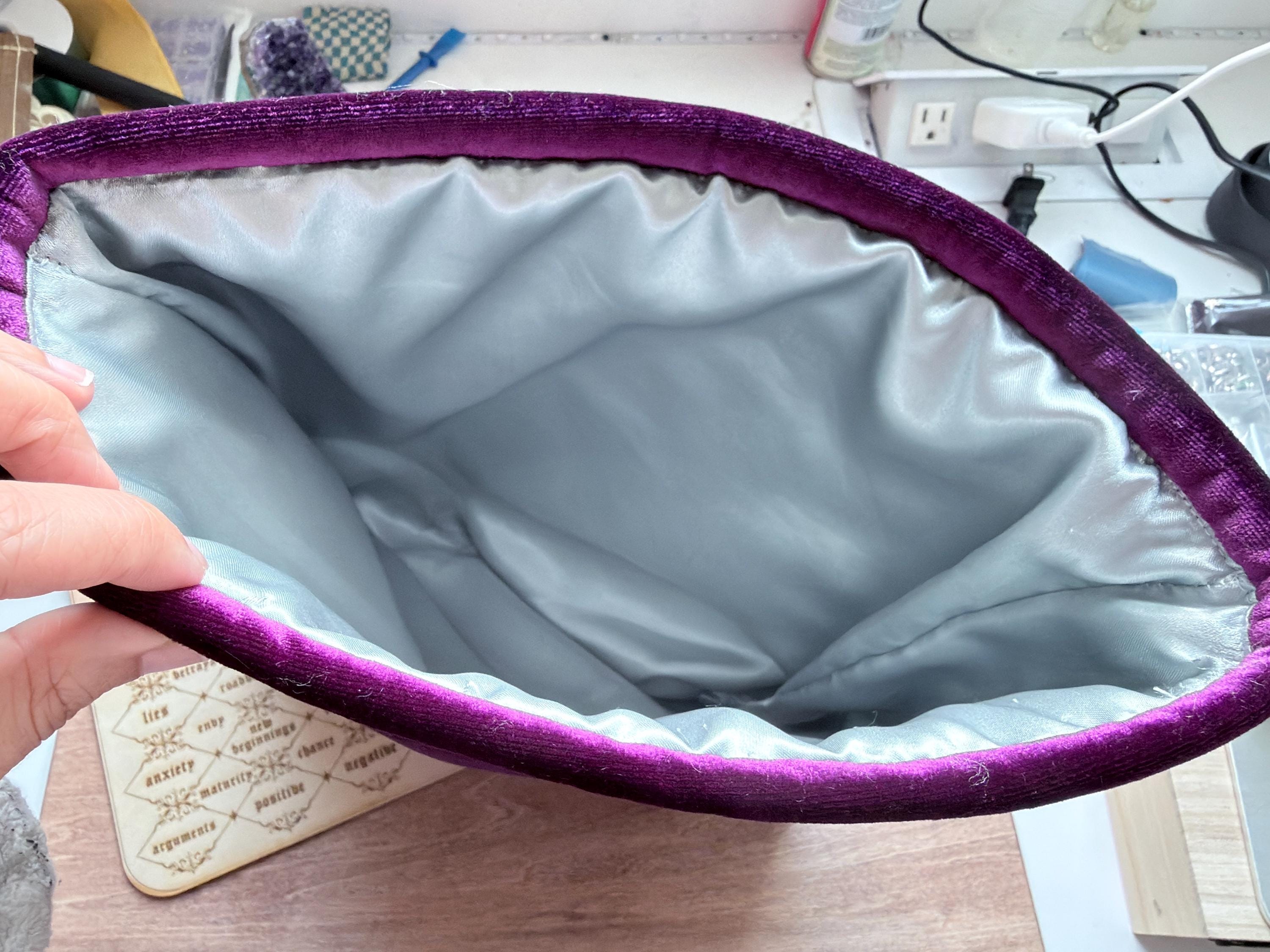 Plum Velvet Divination Casting Board Sleeve | Padded Altar Tool Pouch