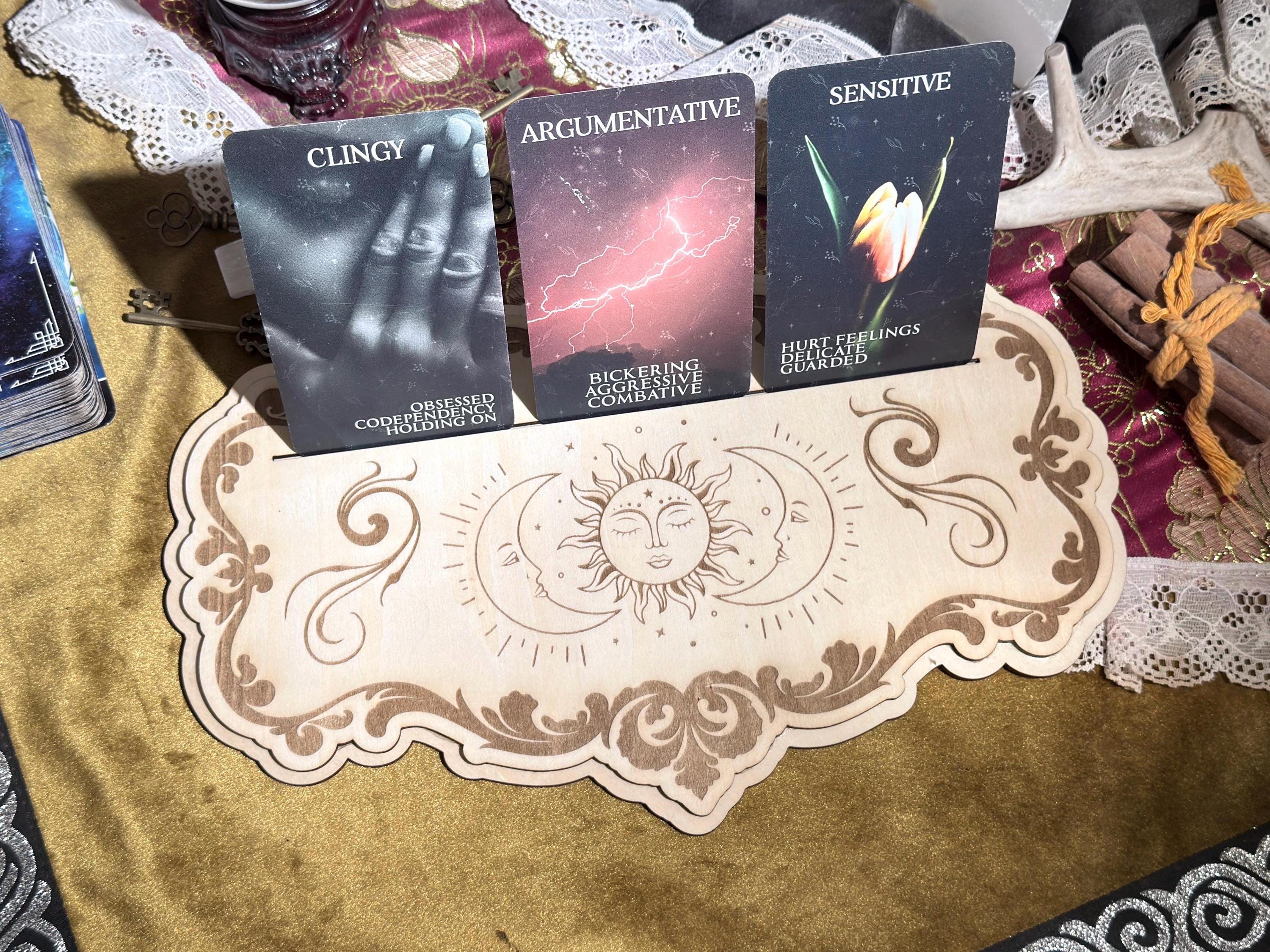 Handcrafted Tarot Card Holder: Altar Decoration, Oracle Card Stand