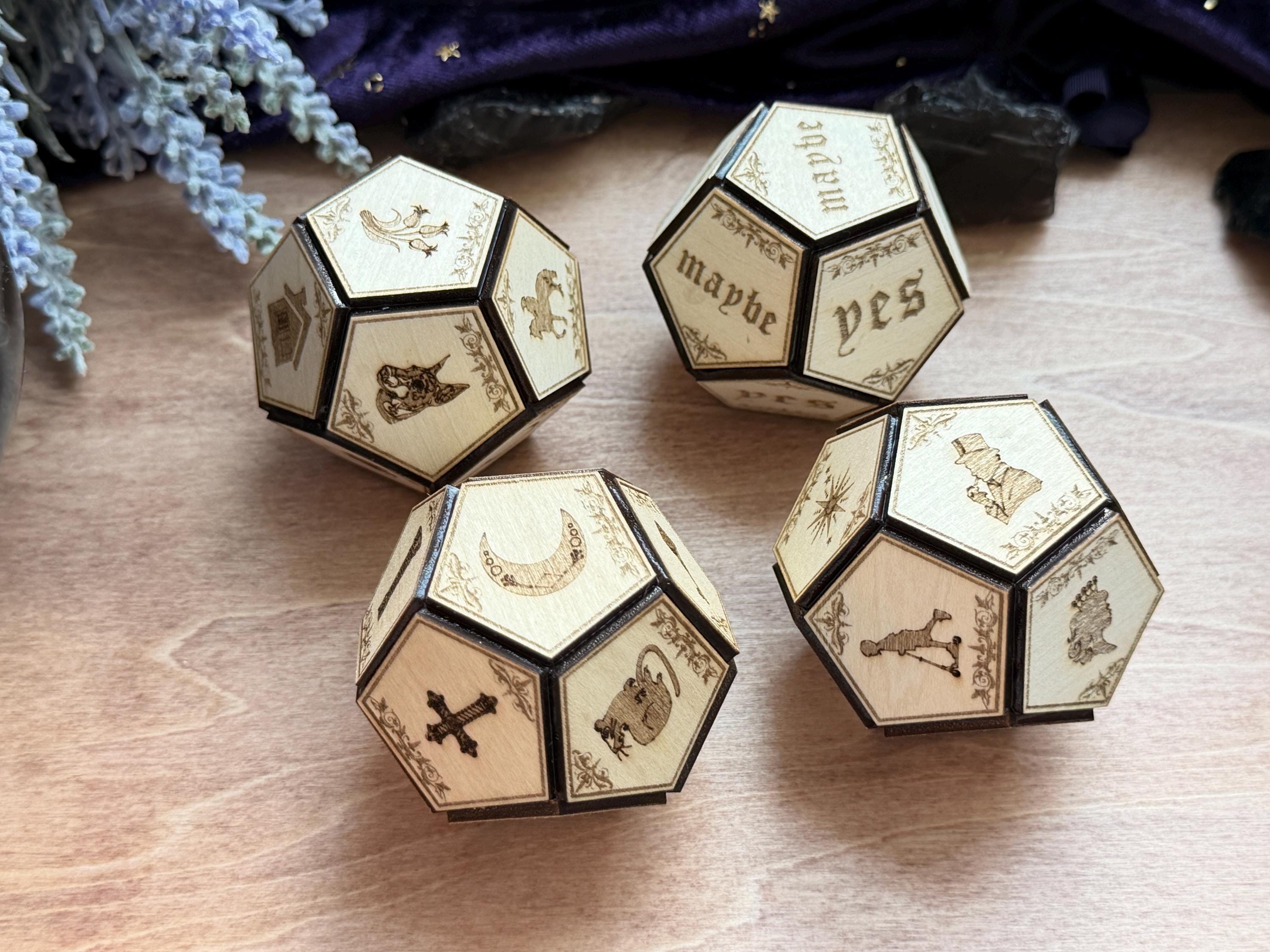 Lenormand Divination Dice Set: Fortune-Telling Spiritual Tool Oracle Die Hand Crafted