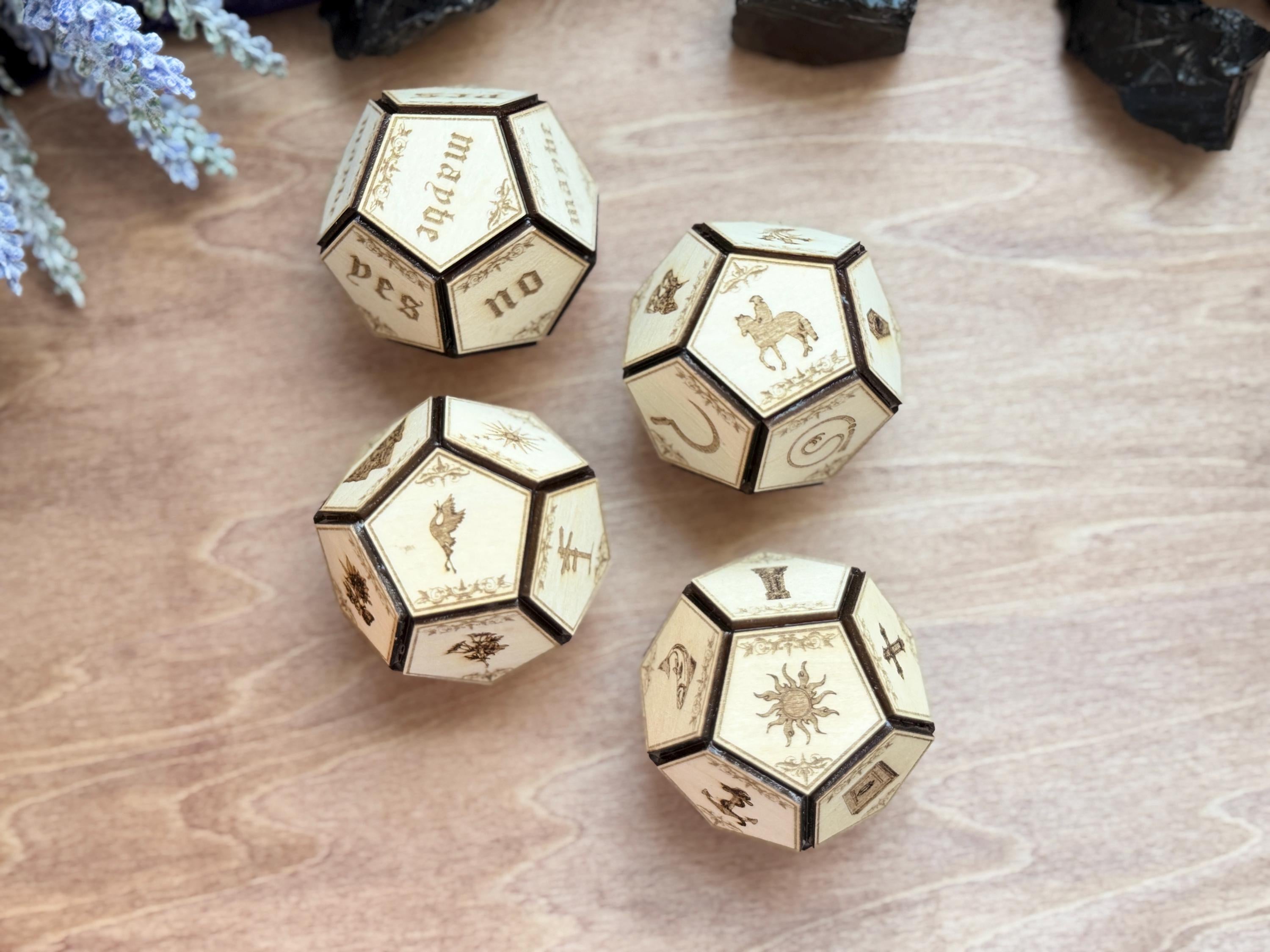 Lenormand Divination Dice Set: Fortune-Telling Spiritual Tool Oracle Die Hand Crafted