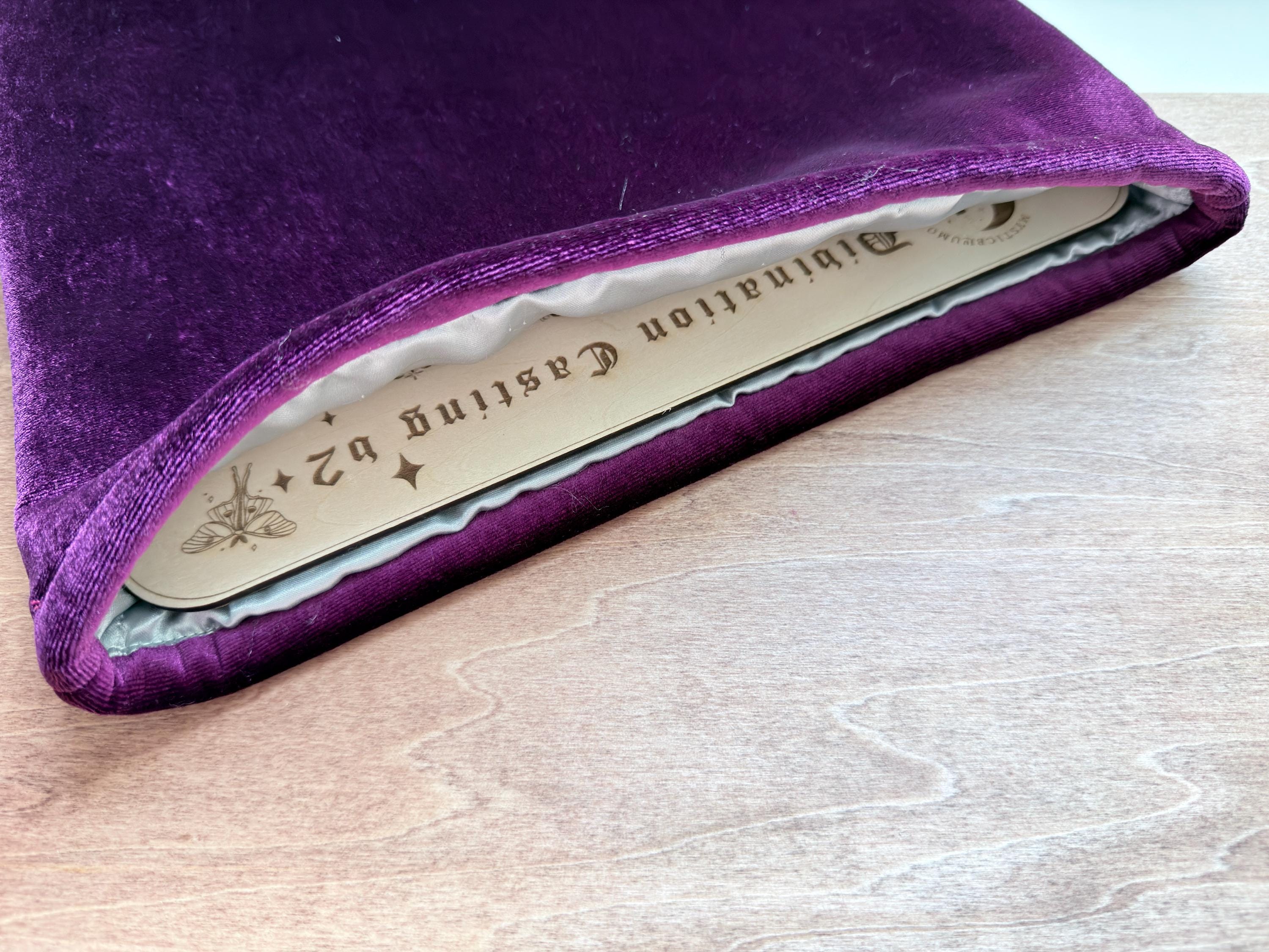Plum Velvet Divination Casting Board Sleeve | Padded Altar Tool Pouch
