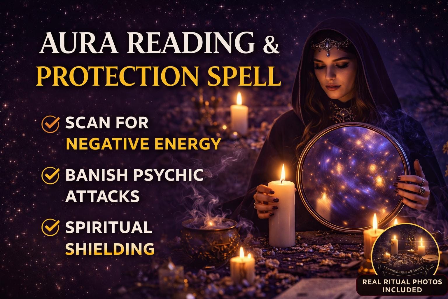 Protection Spell and Reading - Scan Aura For Negative Energy and Psychic Attacks | Banish Dark Energy and Provide Spiritual Shield
