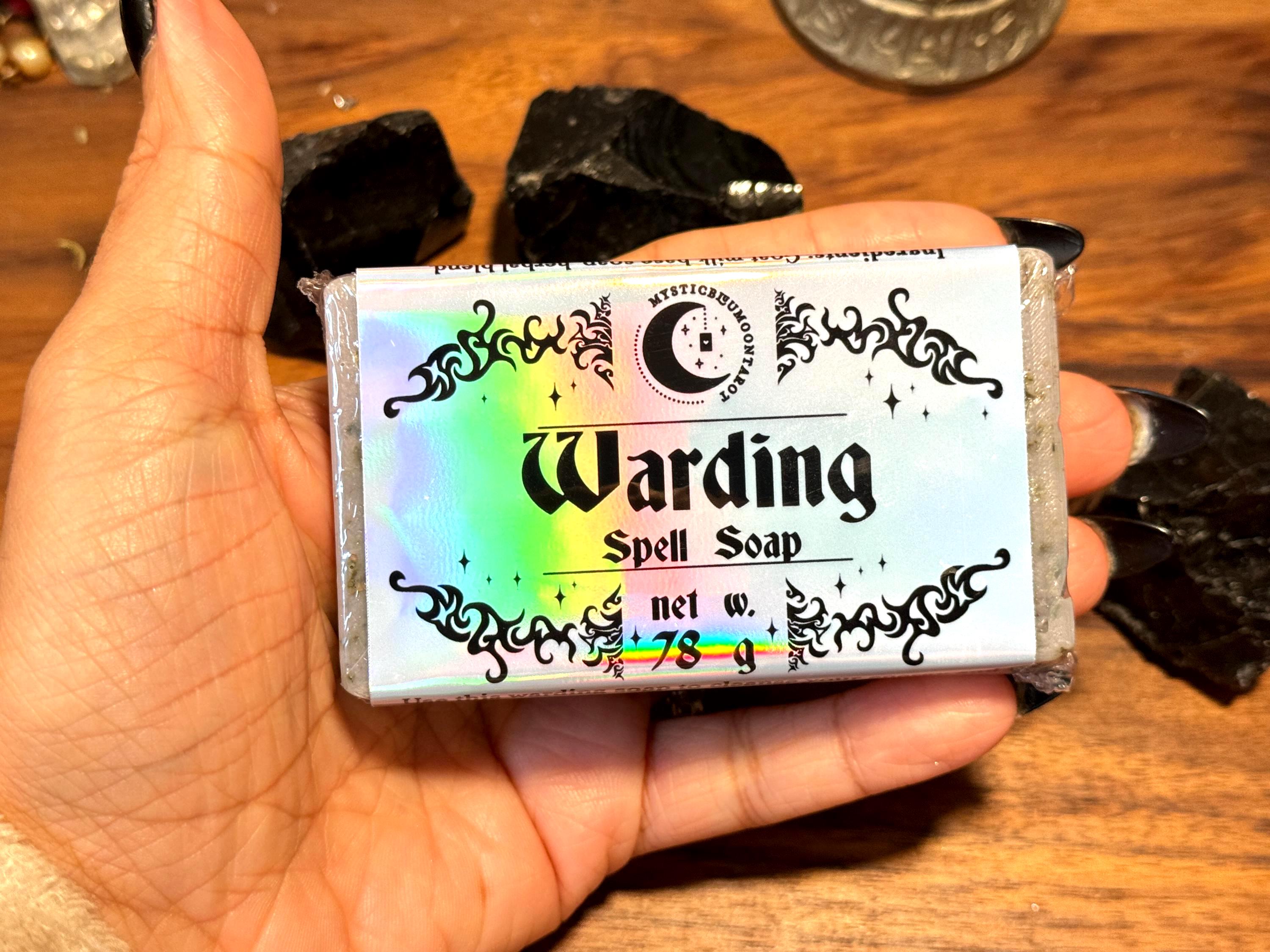 Warding Spell Soap | Homemade Goat Soap Spiritual Protection | Block Negative Energies | Organic Soap | Metaphysical Witchcraft Soap