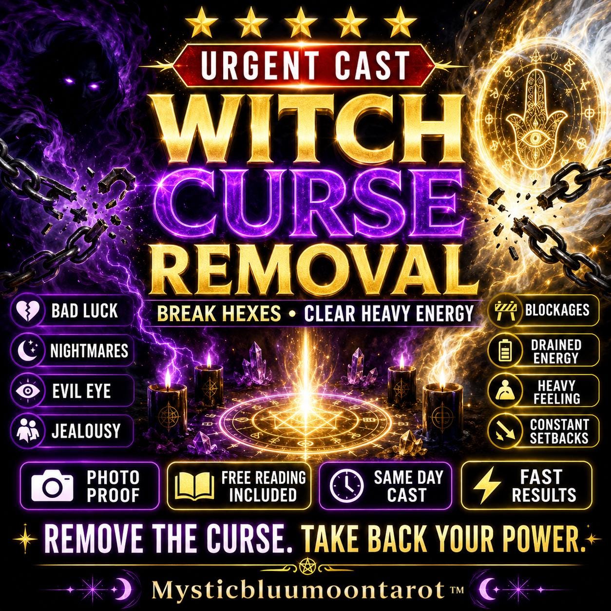 Curse Removal & Hex Removal | Black Magic Cleansing | Evil Eye and Entity Clearing