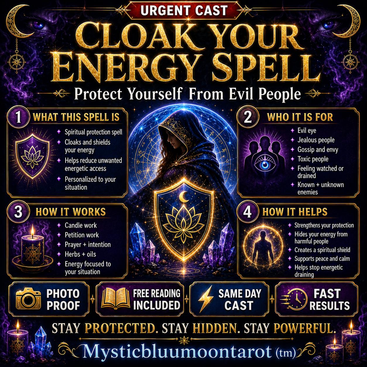Cloak Your Energy Spell | Psychic Protection, Evil Eye, Jealousy Shield