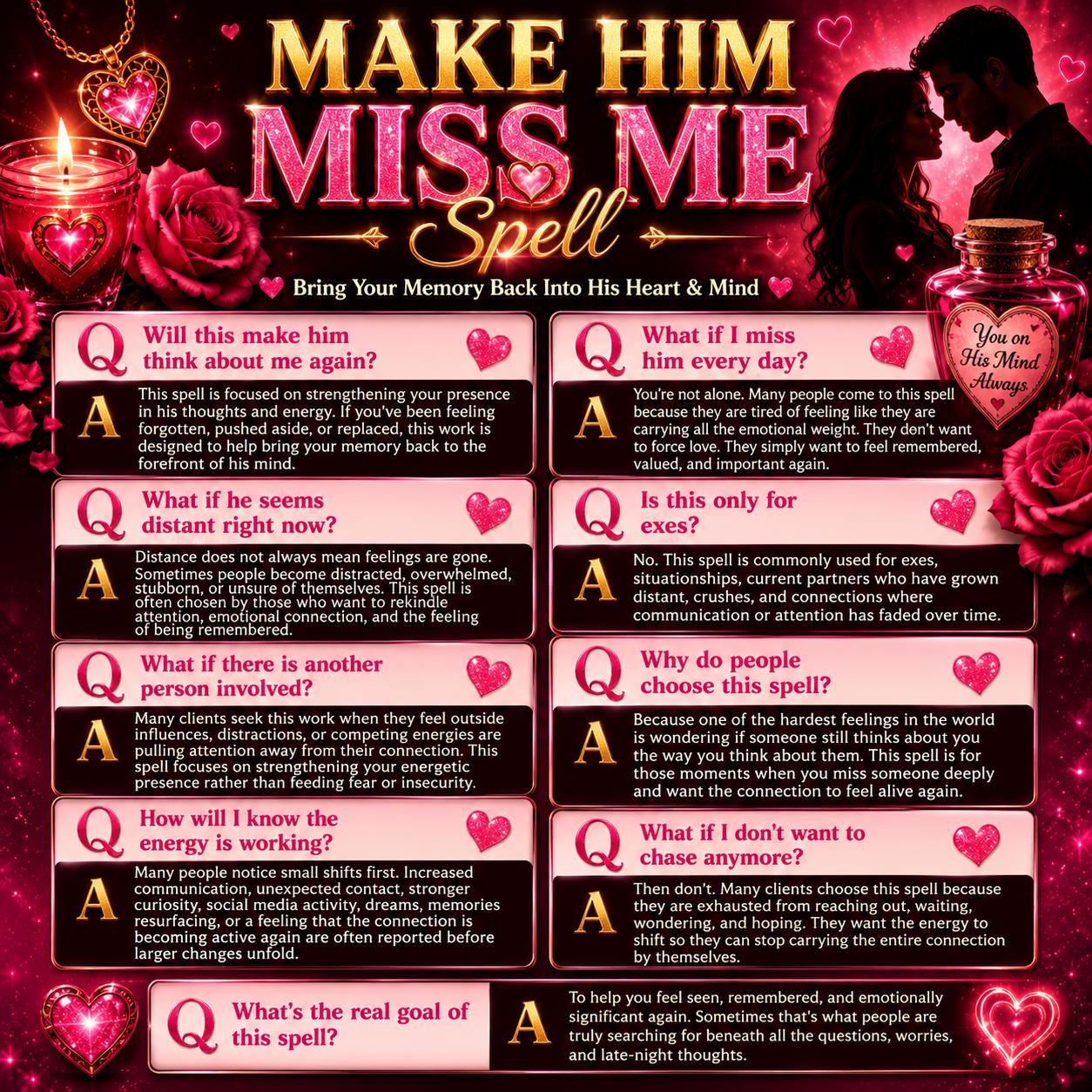 Return To Me Spell | Make Him Miss Me Ritual | Think Of You Witchcraft
