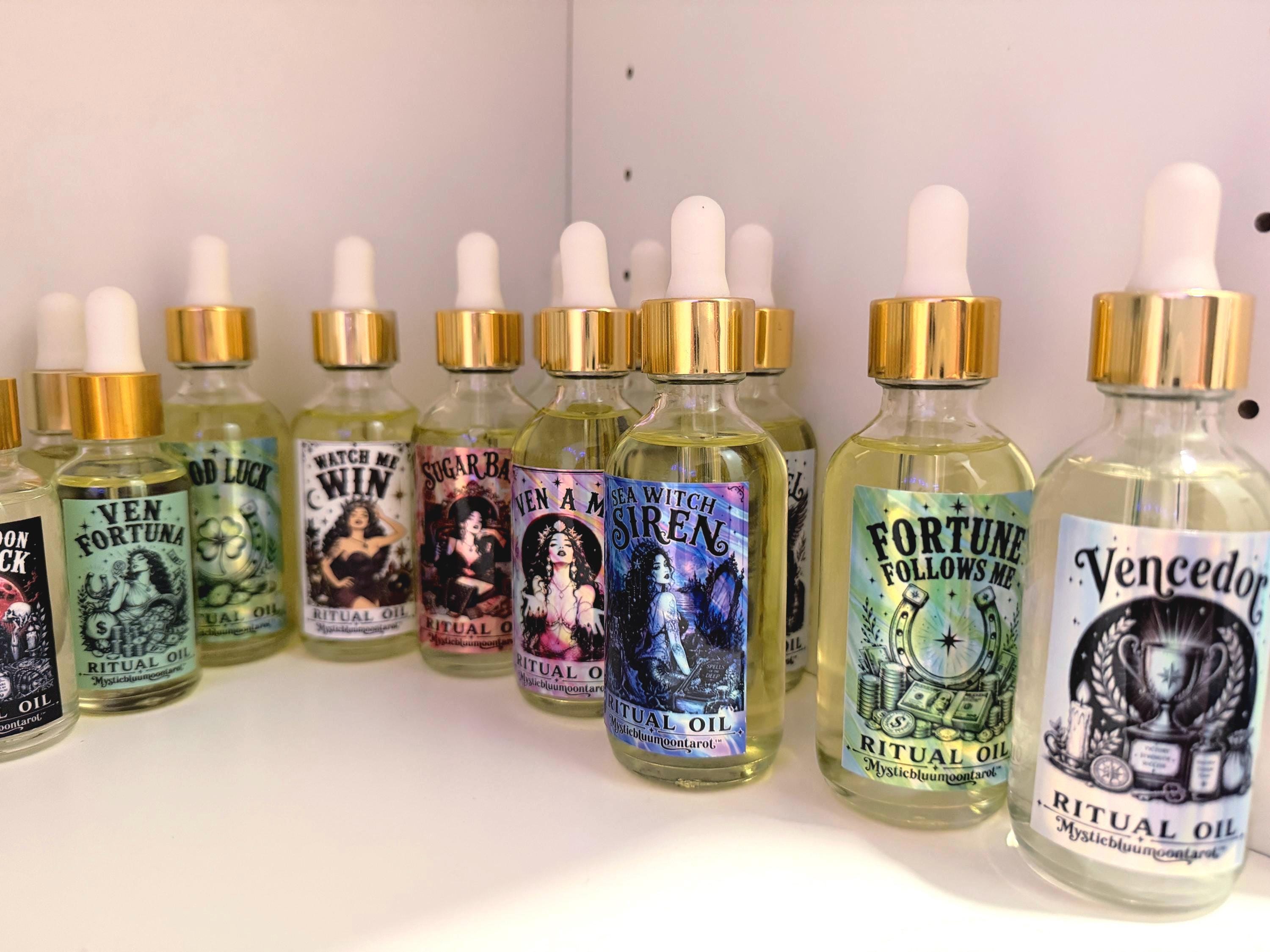Spell Oils 1oz | For Spellwork, Manifestation, Protection, Love, Luck & Prosperity | Witchcraft Supplies 30ml