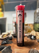 Jumbo Red and Black Reversal Spell Candle: Used for Return To Sender Spells 8in | spiritual candle listing image