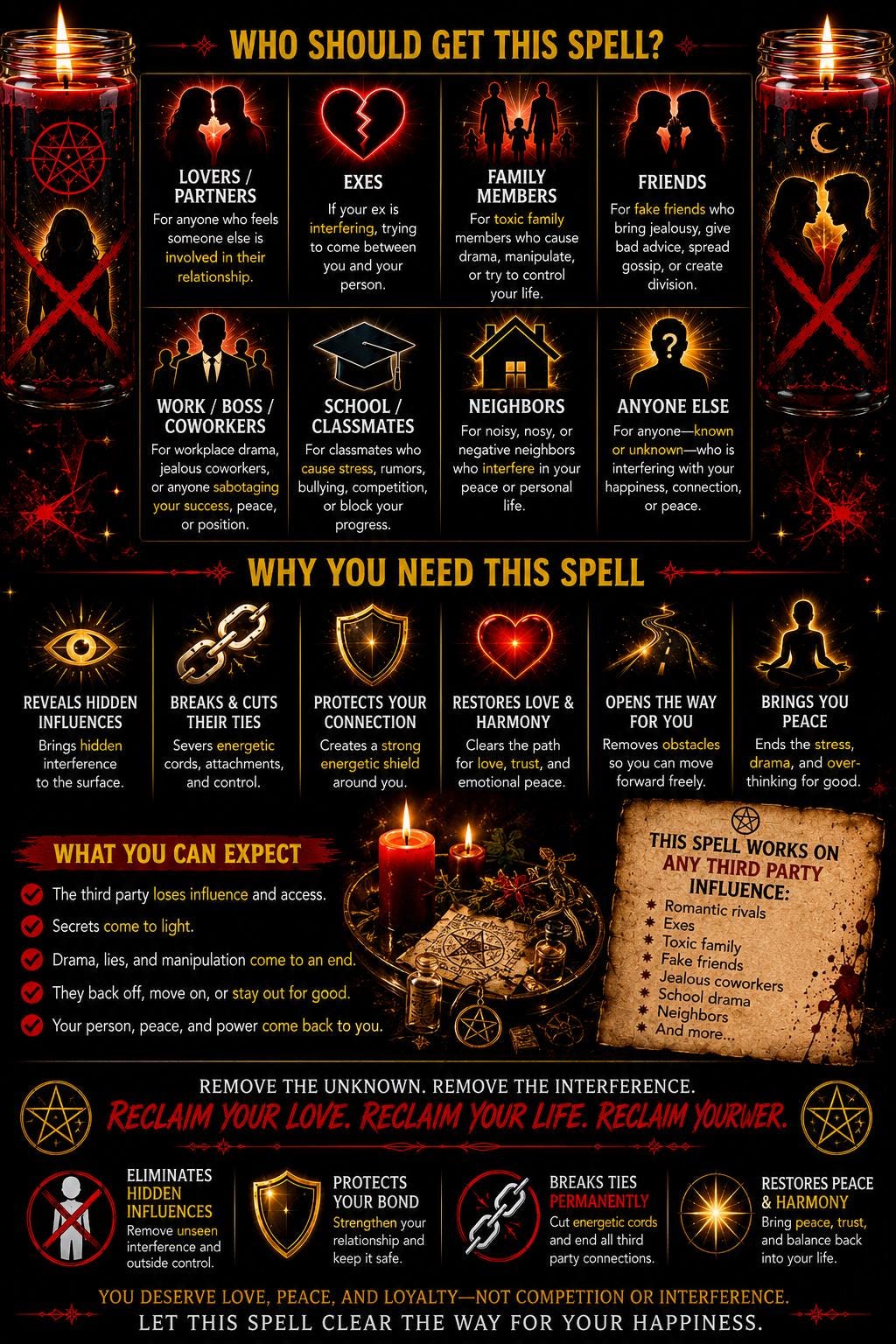 Banish Third Party Removal Spell Casting | Eliminate Competition | Separation Ritual