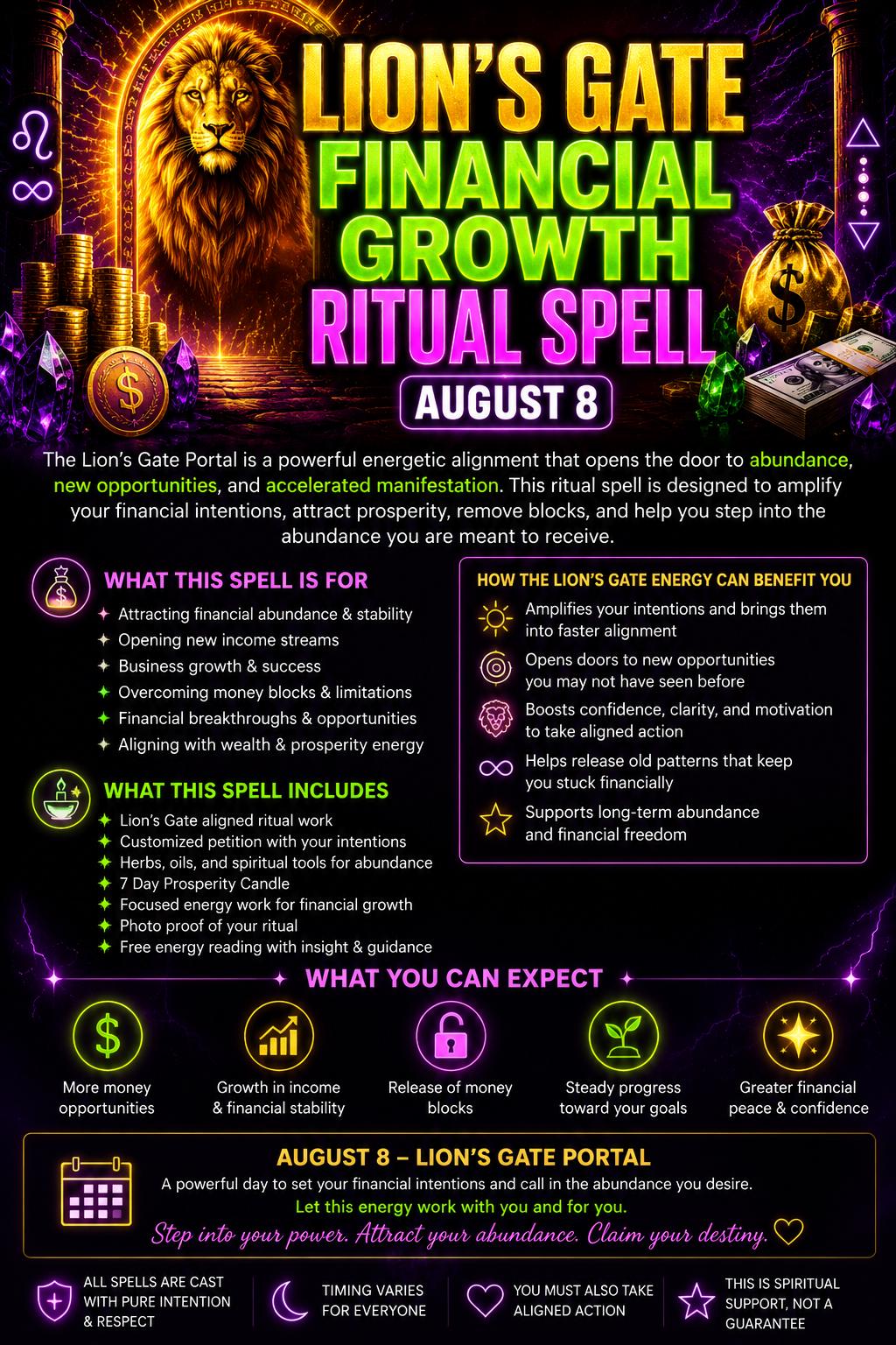 Financial Ritual Spell Casting | Community Candles | Lion's Gate Portal Manifesting Goals | Powerful Spiritual Alignment